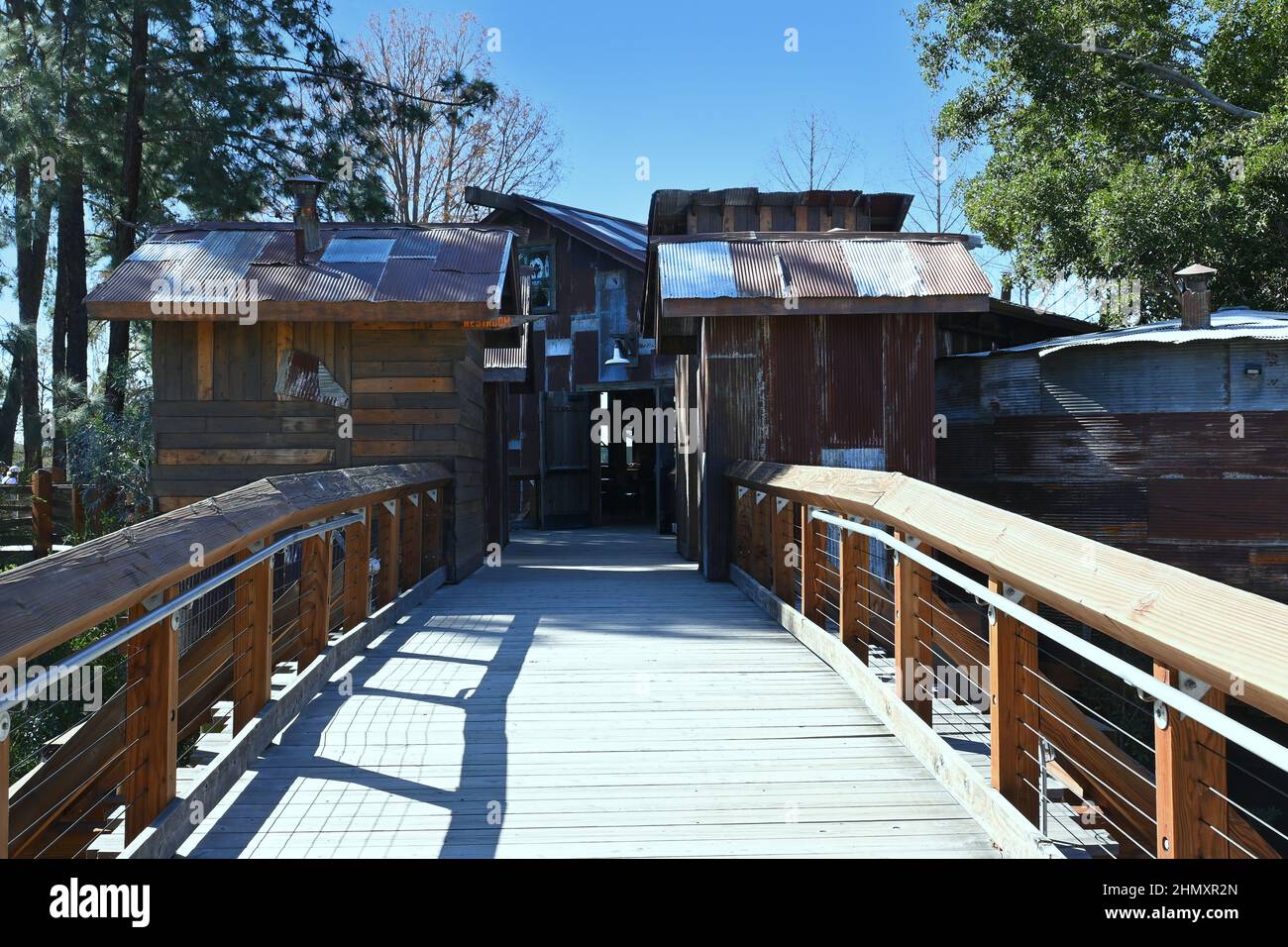 ESCONDIDO, CALIF - 9. FEB 2022: Zuest Woolshed im San Diego Zoo Safari Park. Stockfoto