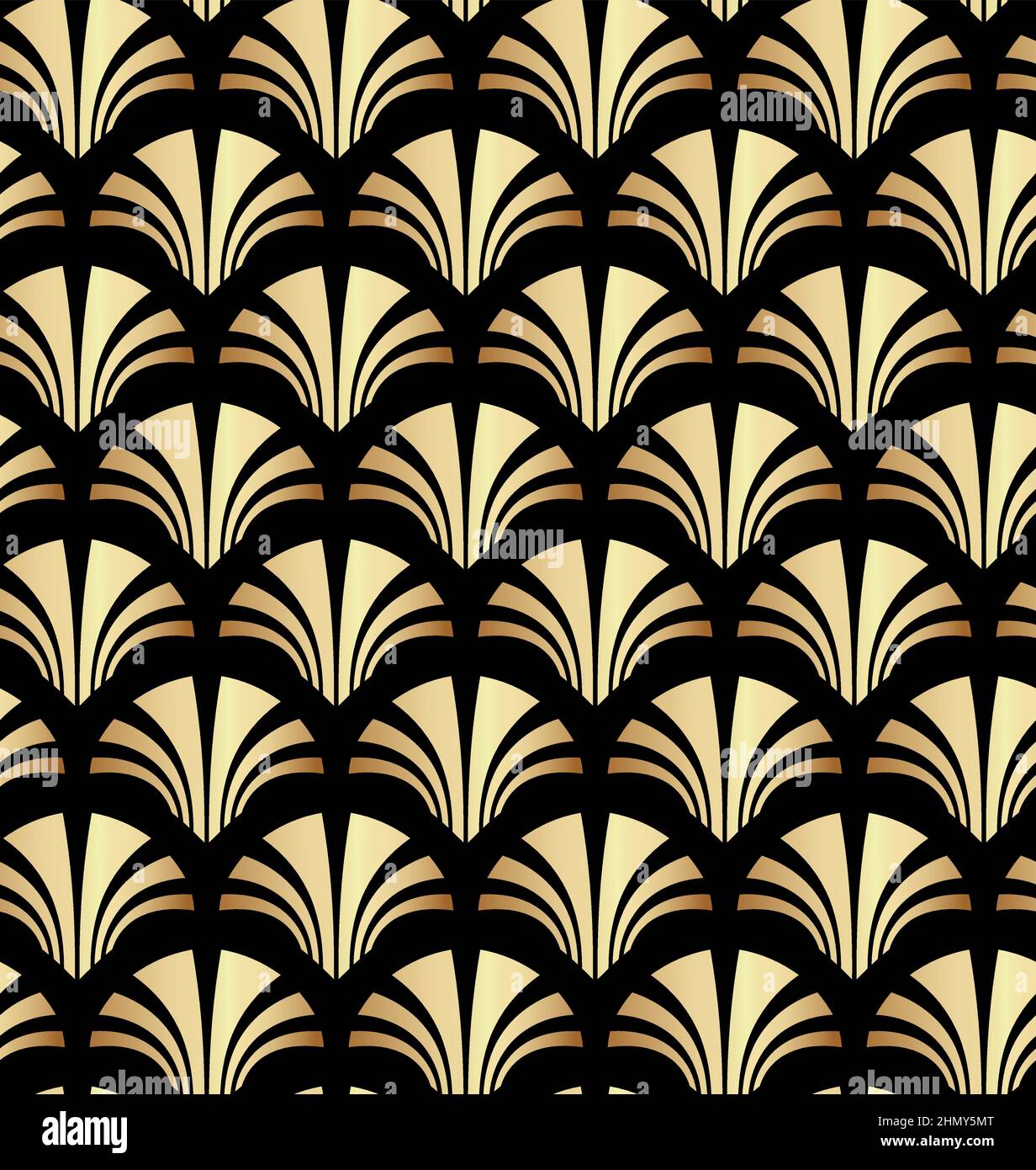 Geometrisches Gold Gatsby Art Deco Muster Hintergrund Design Stock Vektor