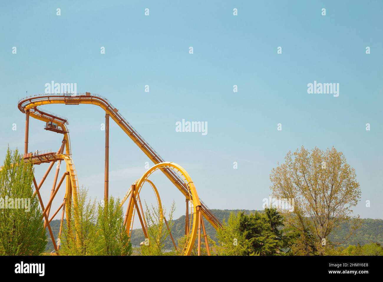 Vergnügungspark Achterbahn im Bomun Tourist Complex in Gyeongju, Korea Stockfoto