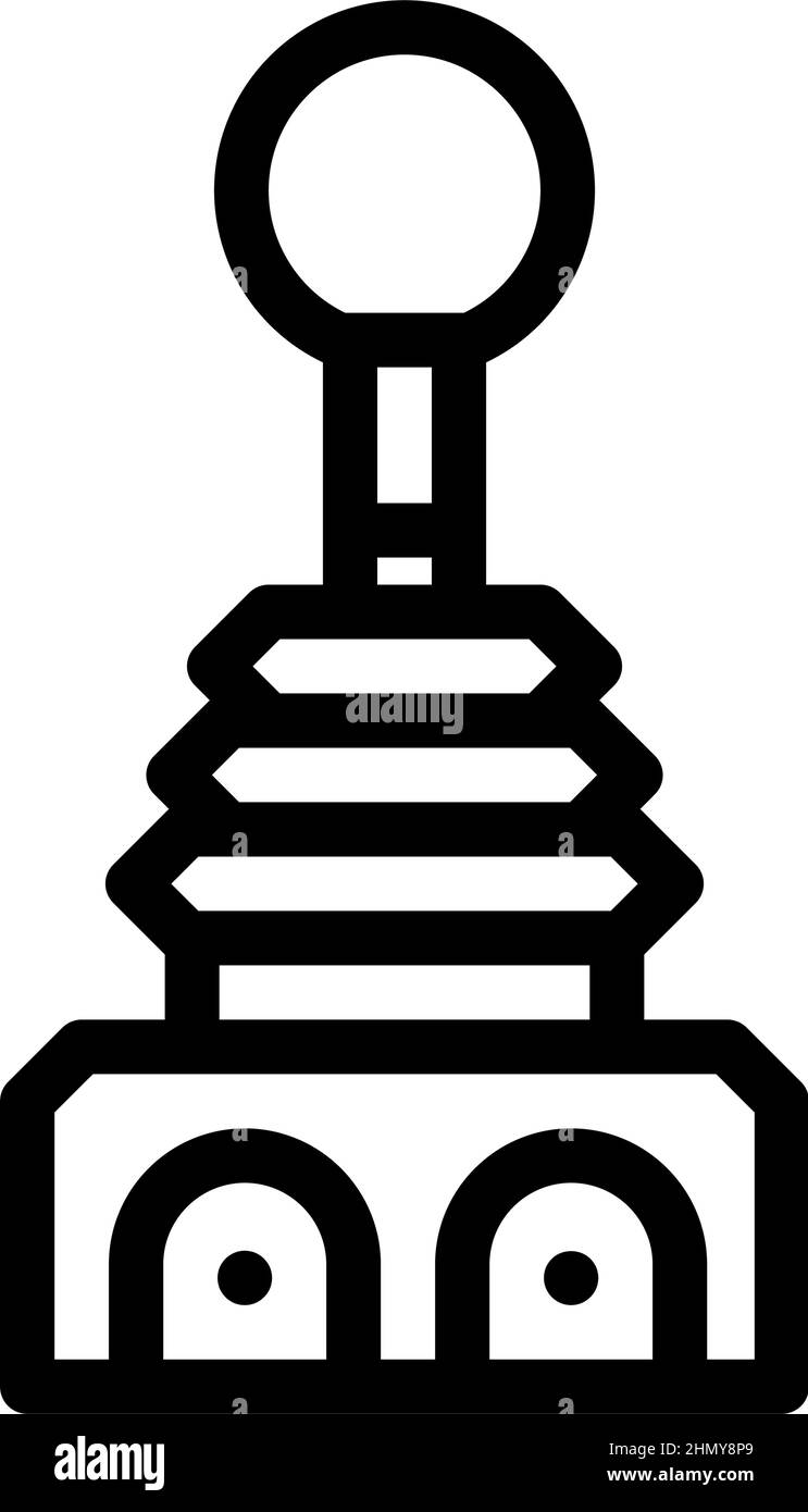 Abbildung des Symbols für die Linienführung des Strömungswächters Stock Vektor