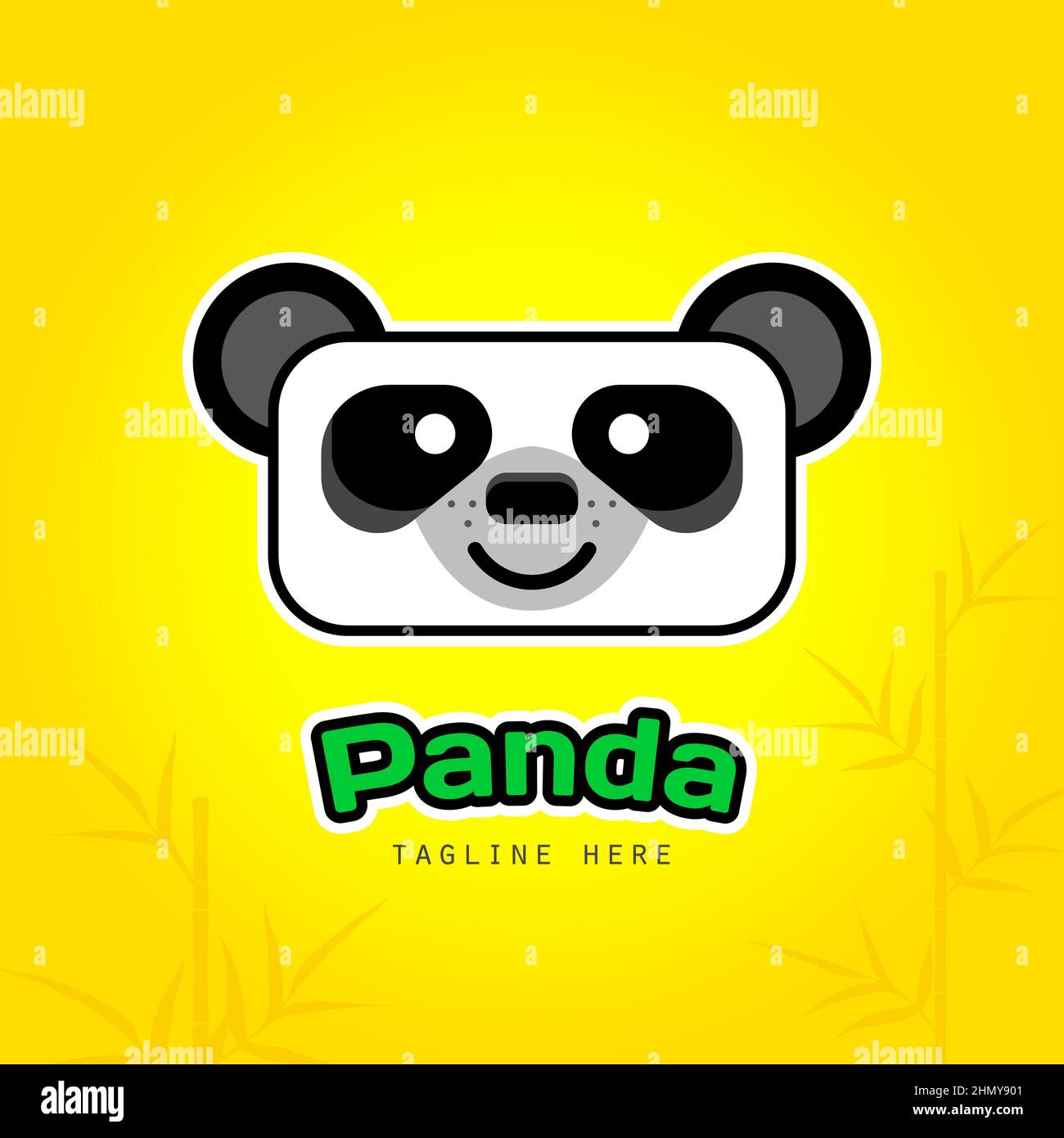 panda Logo Symbol Vektor Vorlage. Karnevalssymbol Stock Vektor