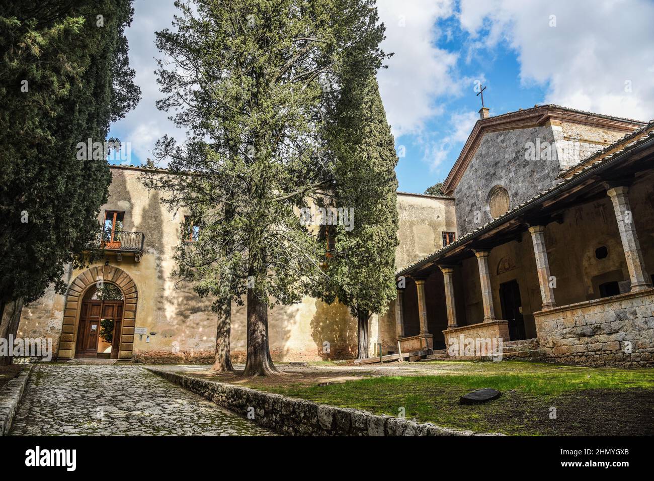 Eremo Agostiniano di Lecceto (Siena), chiostro interno Stockfoto