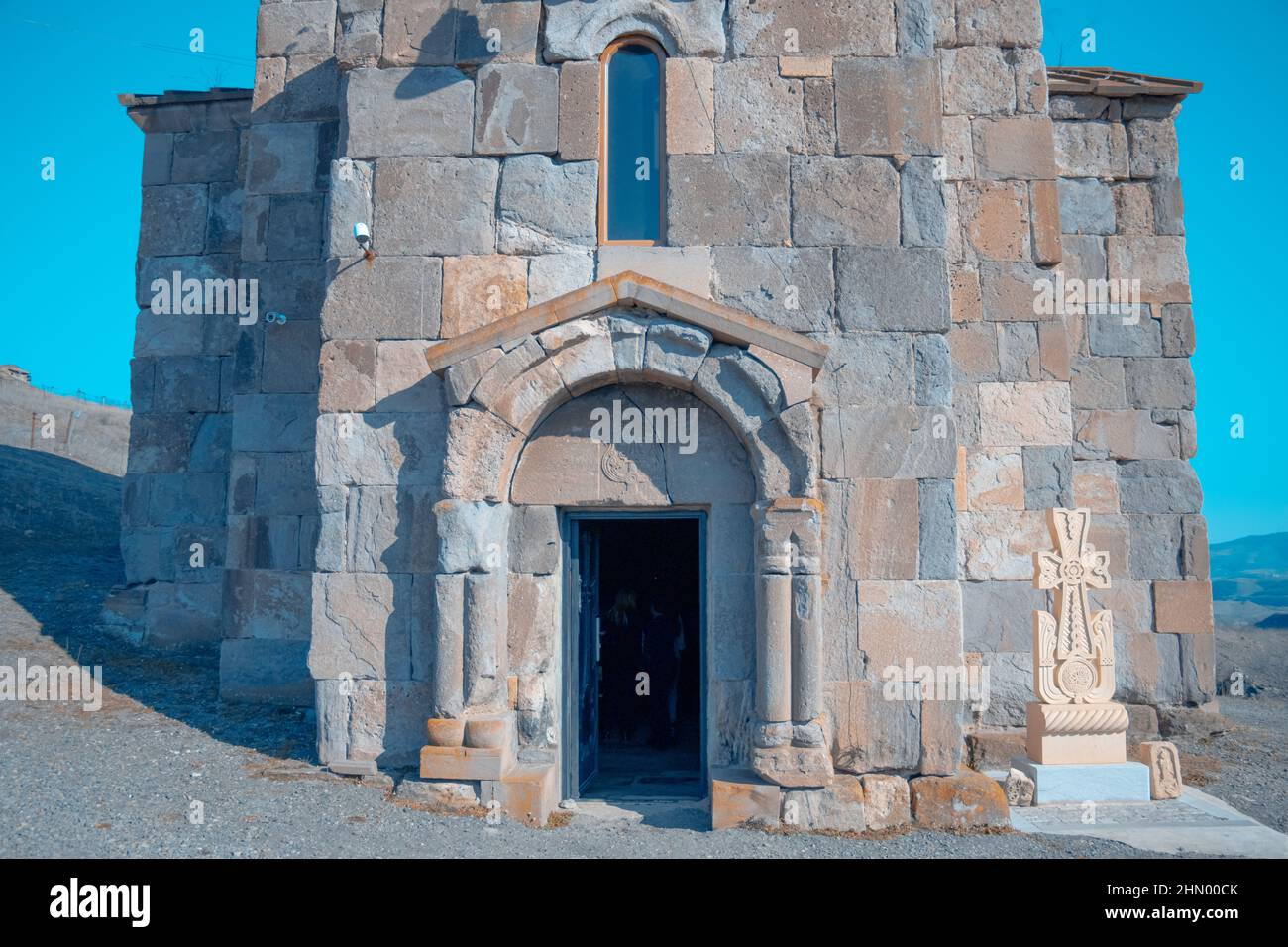 Voskepar Kirche. Kirche St. Astvatsatsatsin Voskepar, Provinz Tavush, Armenien Stockfoto