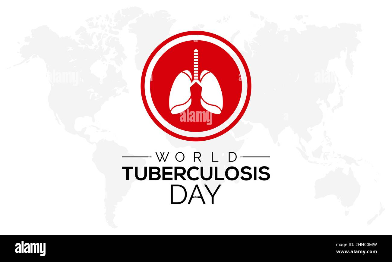 Welttag Der Tuberkulose. Vektorvorlage für das Gesundheitsbewusstsein für Banner, Karte, Poster, Hintergrund. Stock Vektor