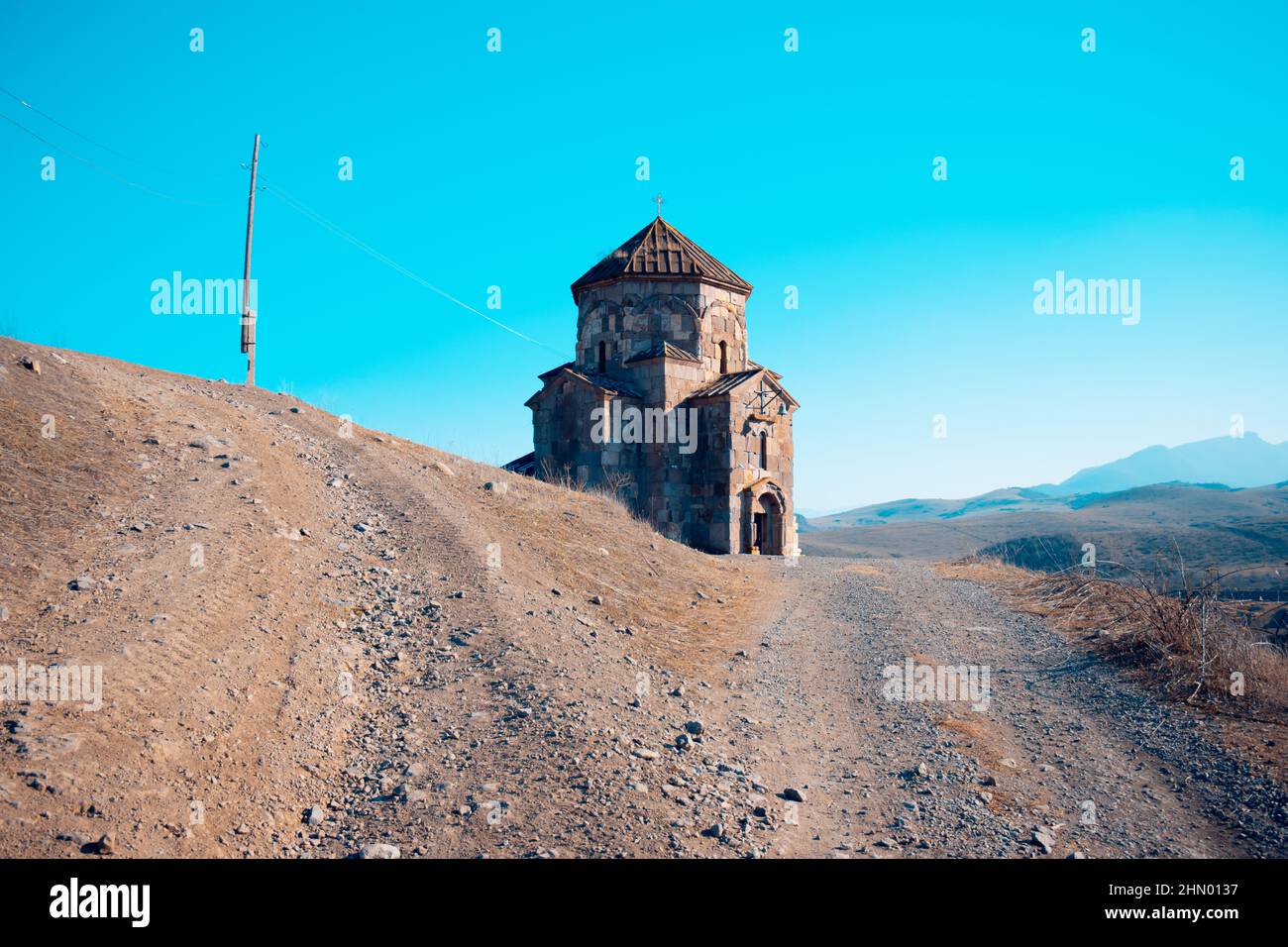 Voskepar Kirche. Kirche St. Astvatsatsatsin Voskepar, Provinz Tavush, Armenien Stockfoto