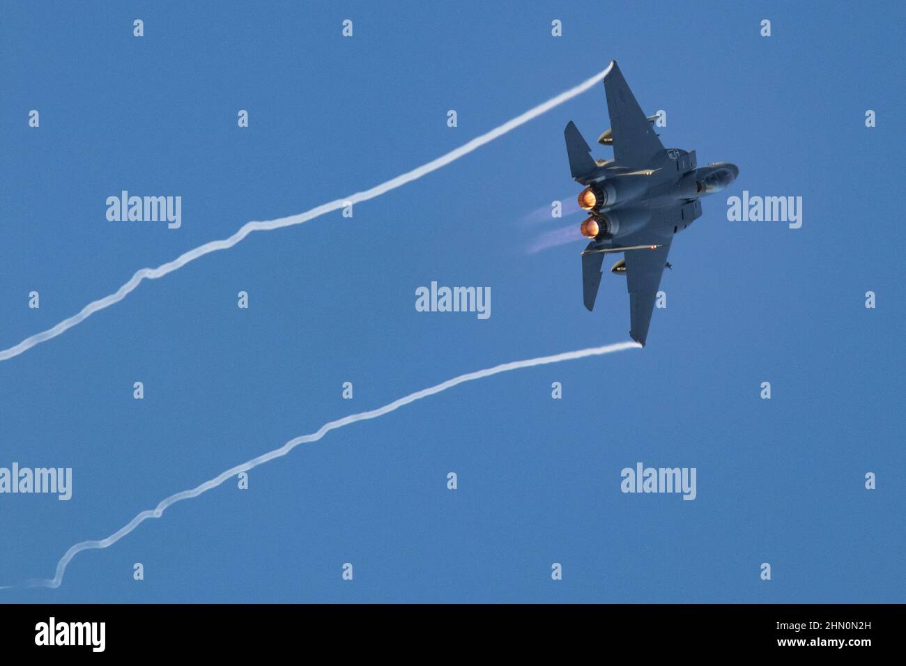 McDonnell Douglas F-15E Strike Eagle Performance Take Off. Stockfoto