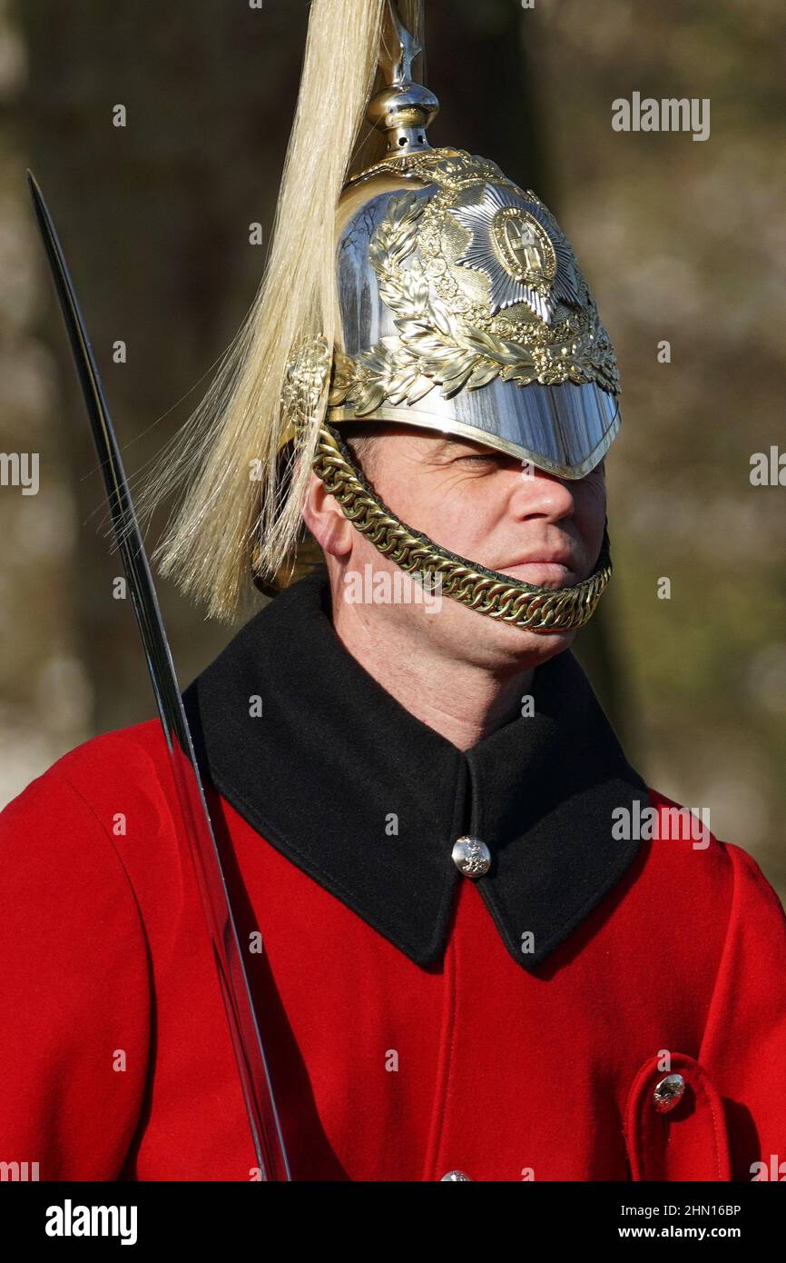 Soldaten bilden die Rettungsgarde, Haushaltskavallerie, Großbritannien Stockfoto