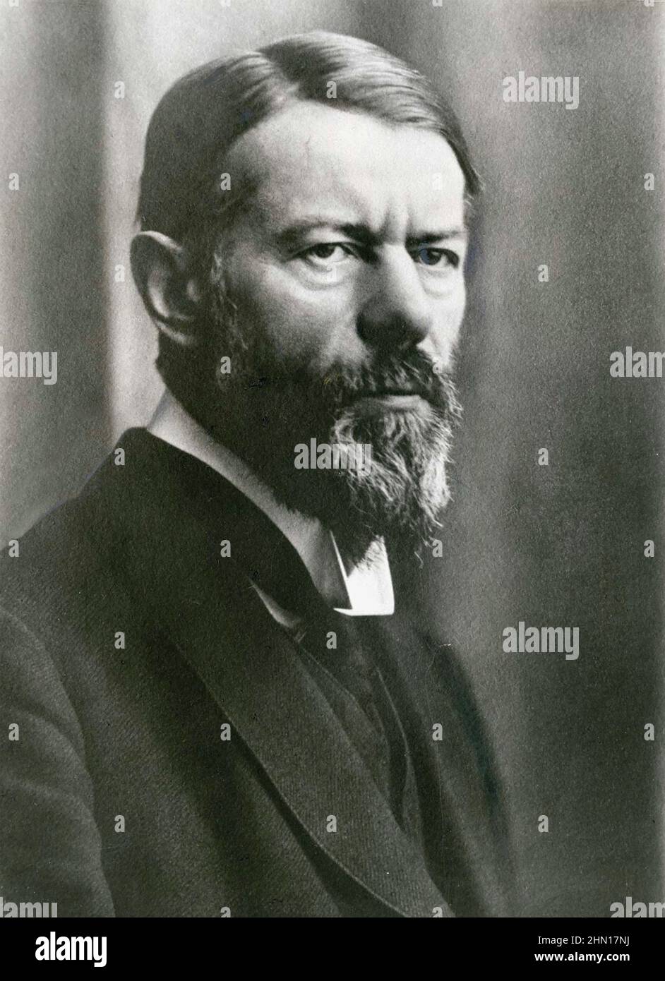 MAX WEBER (1884-1920) deutscher Soziologe und Historiker Stockfoto