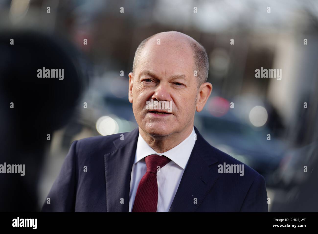 Berlin, Deutschland. 13th. Februar 2022. Bundeskanzler Olaf Scholz (SPD). Quelle: Kay Nietfeld/dpa/Alamy Live News Stockfoto