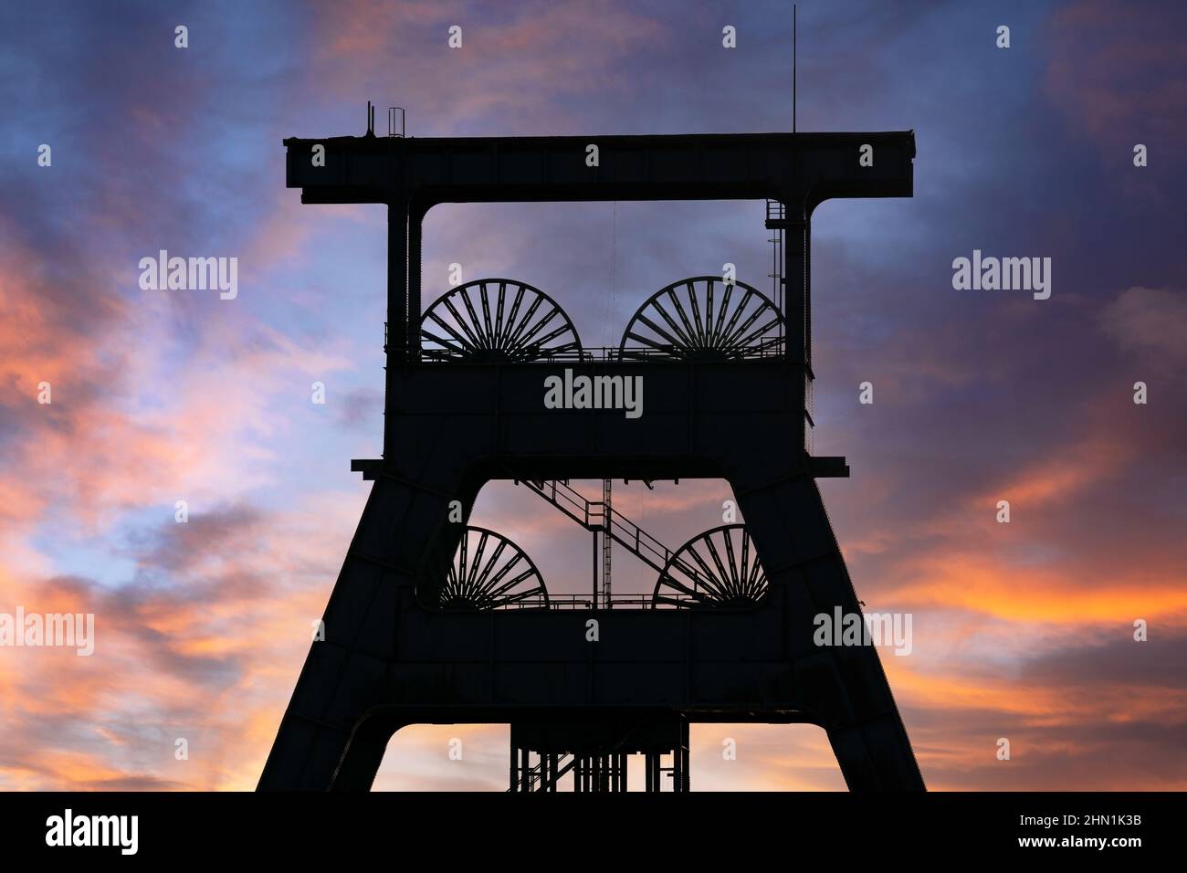 Ewald Pit, industrielles Erbe der Ruhrmetropole in Herten, Deutschland Stockfoto