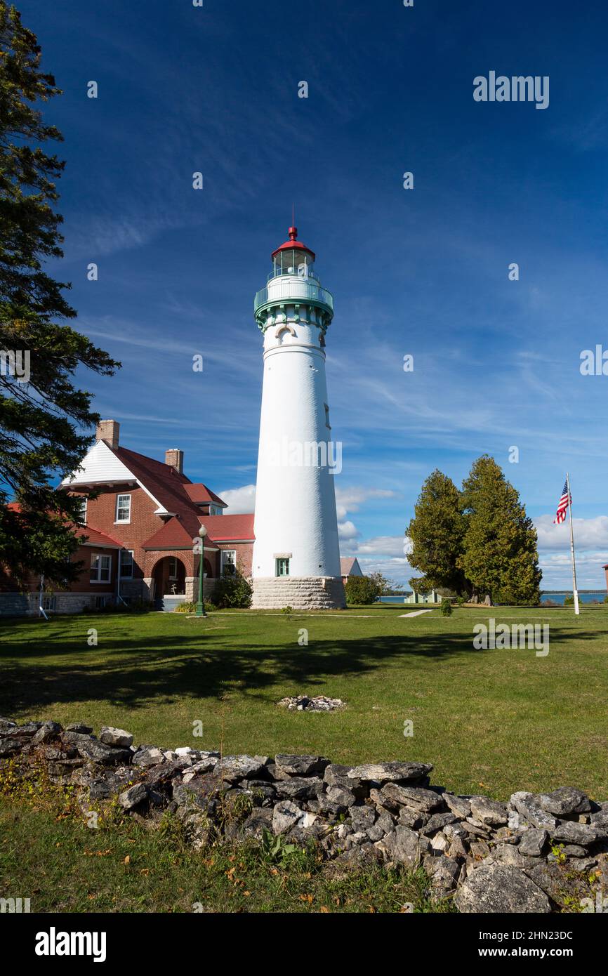 Seul Choix Point Leuchtturm Am Lake Michigan Stockfoto