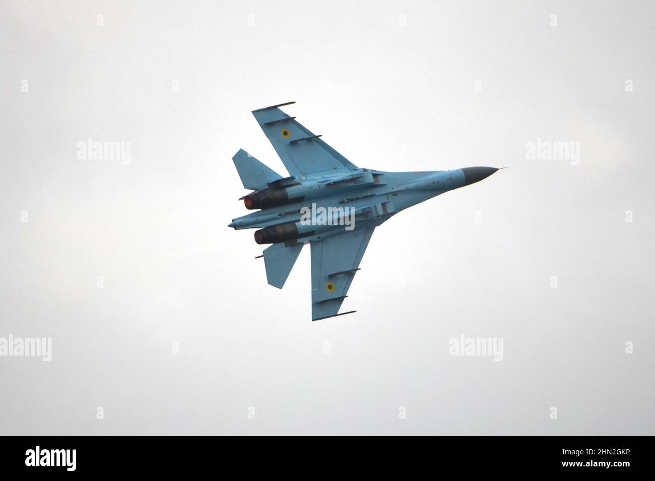 Ukrainische Luftstreitkräfte, Suchoi Su-27 Flanker, Geist von Kiew, Ukraine Stockfoto