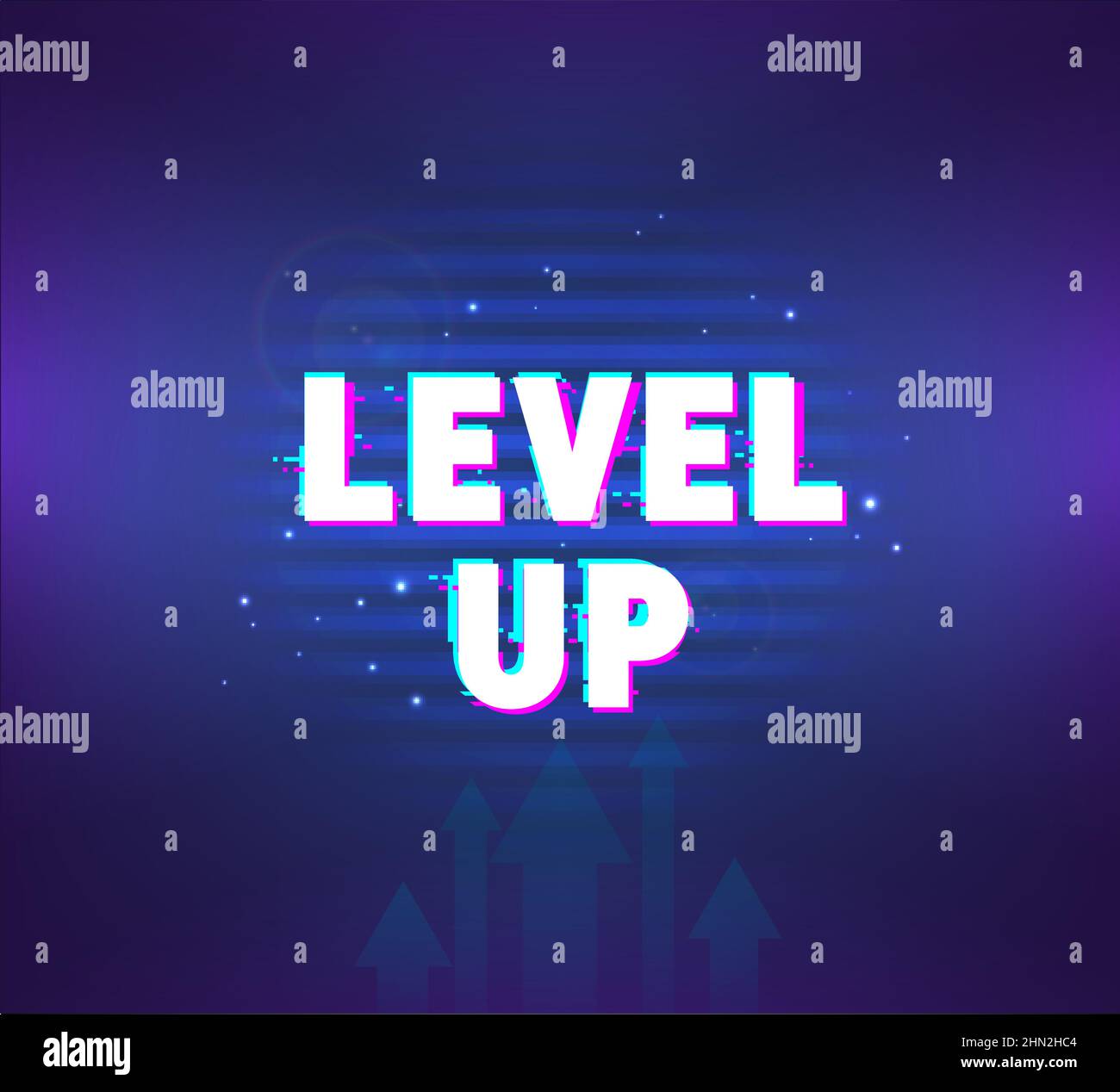 Benutzeroberfläche des Spielbildschirms für die App Level auf. GUI, UI, UX Stock Vektor