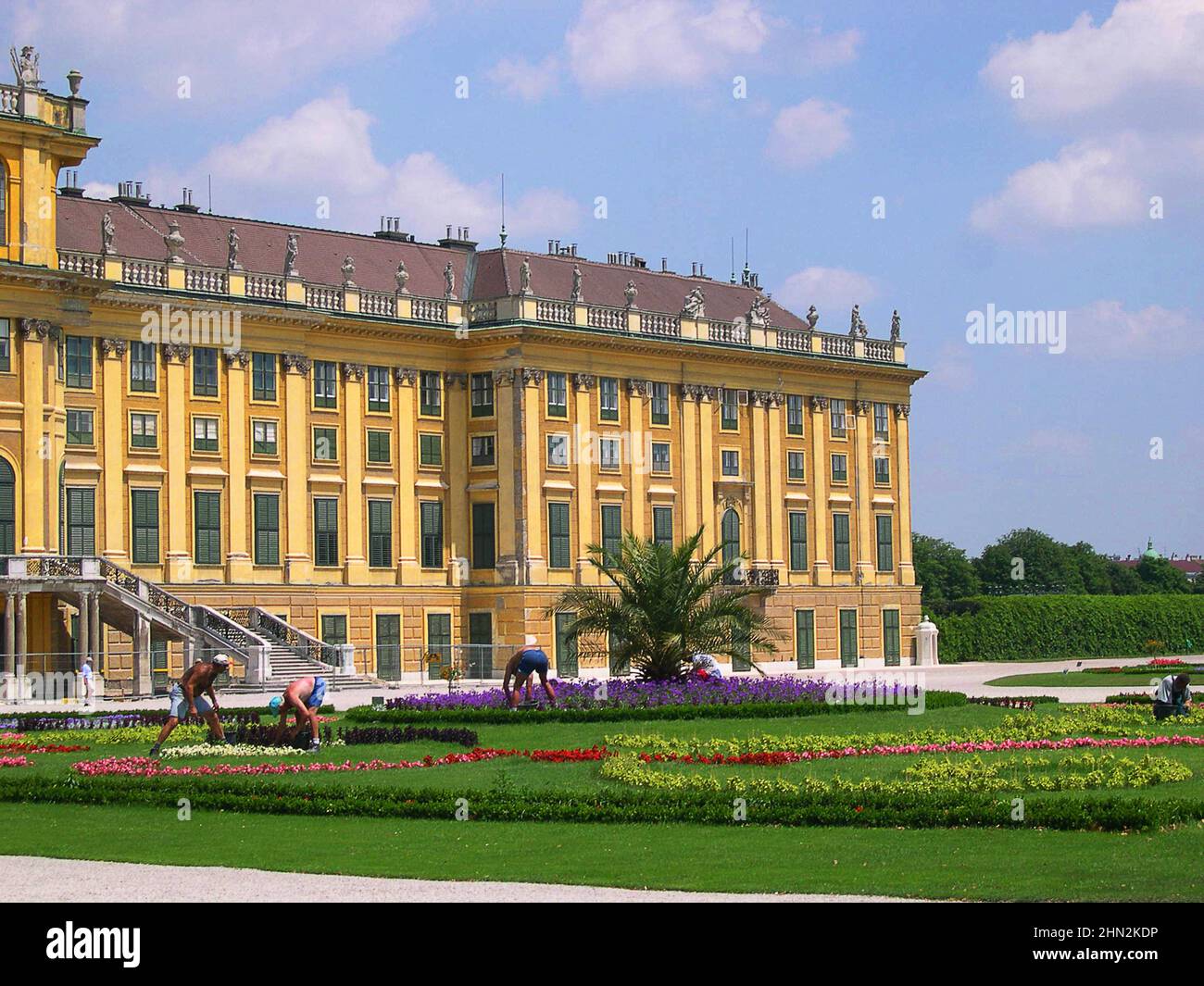 Gärtner, die im Schloss Schönbrunn arbeiteten, das die wichtigste