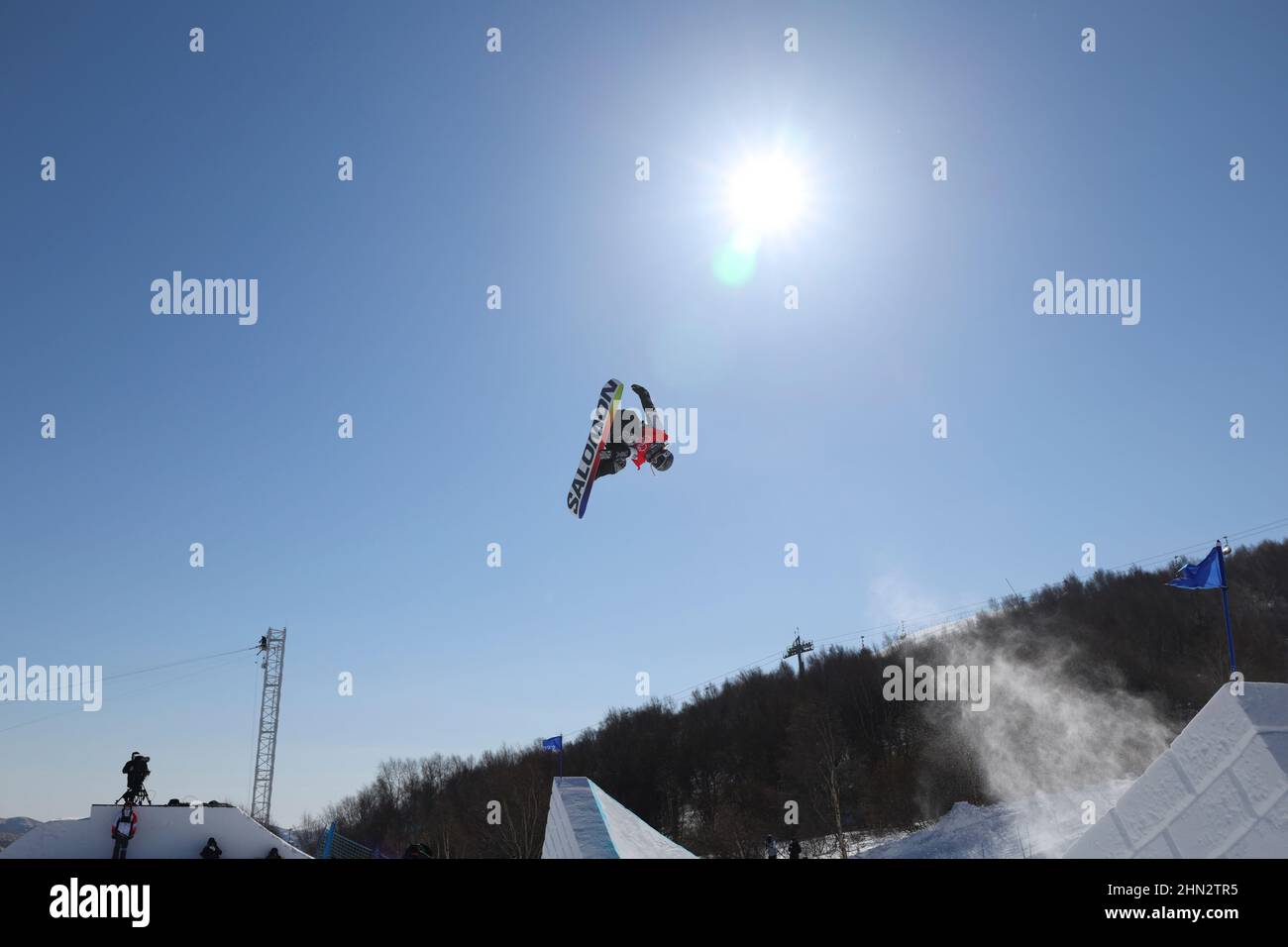 Hailey Langland (USA), 5. FEBRUAR 2022 - Snowboarden : Frauen-Slopestyle-Qualifikation während der Olympischen Winterspiele 2022 in Peking im Genting Sn Stockfoto