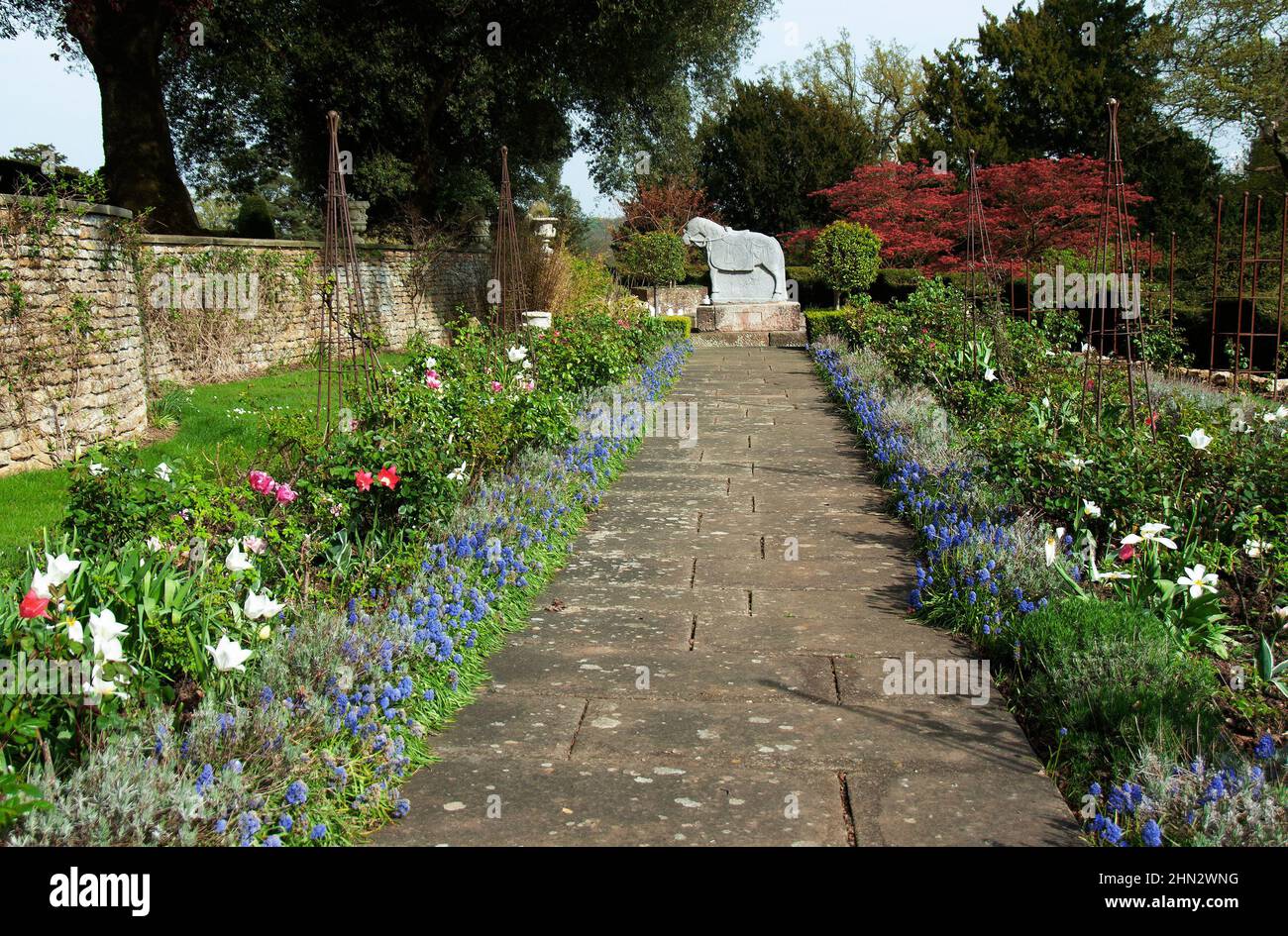 Schlossgarten Belvoir Stockfoto