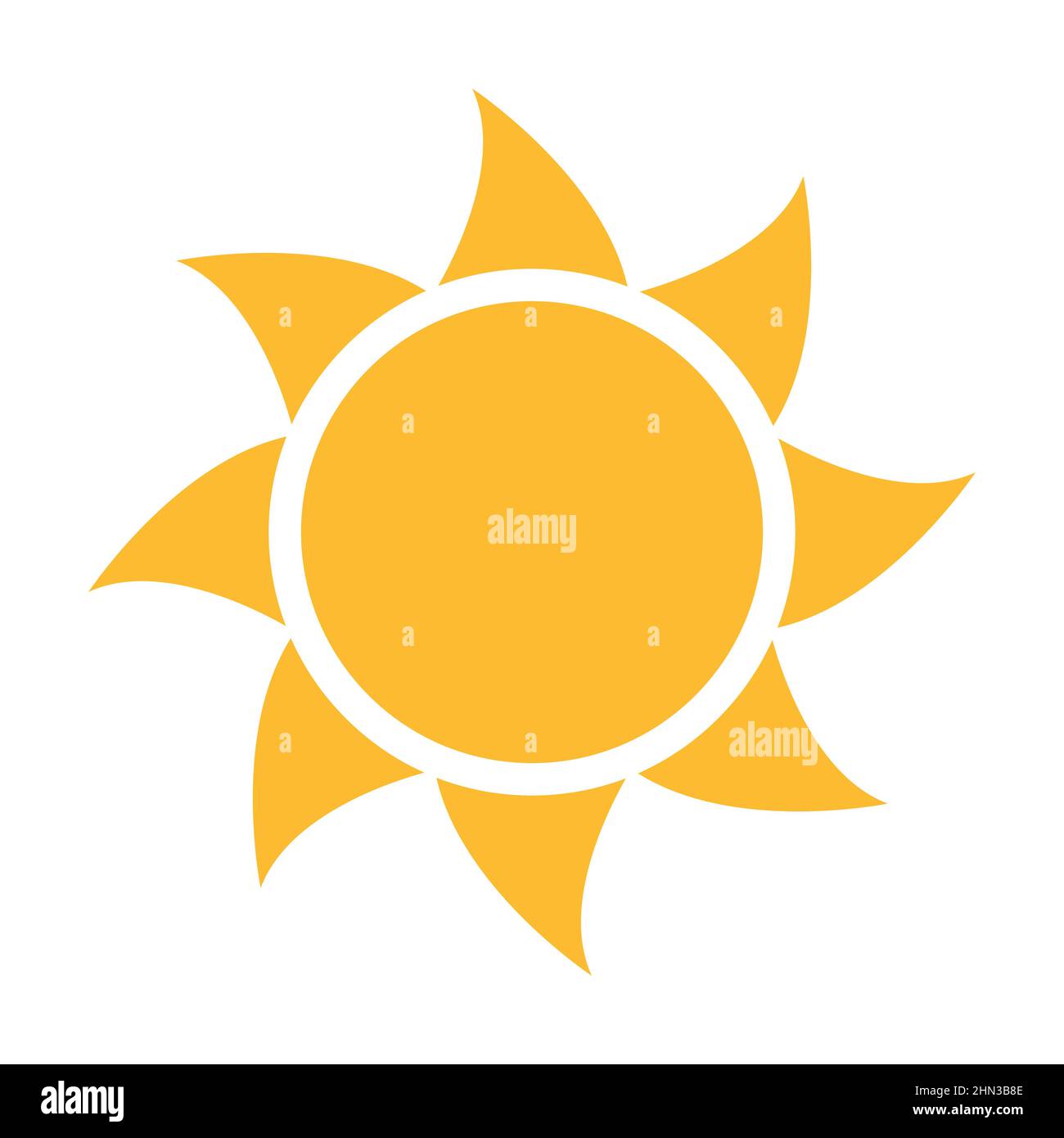 Eine halbe Sonne geht nach unten Symbolvektor Sonnenuntergang Konzept für Grafik-Design, Logo, Website, Social Media, mobile App, UI-Abbildung Stock Vektor