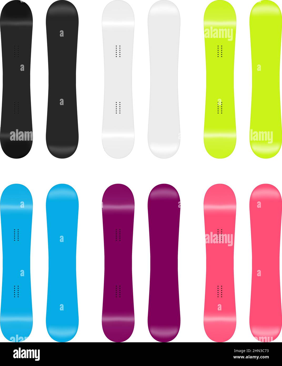 Snowboard Vorlage Vektor Illustration Set ( Design Raum ) Stock Vektor