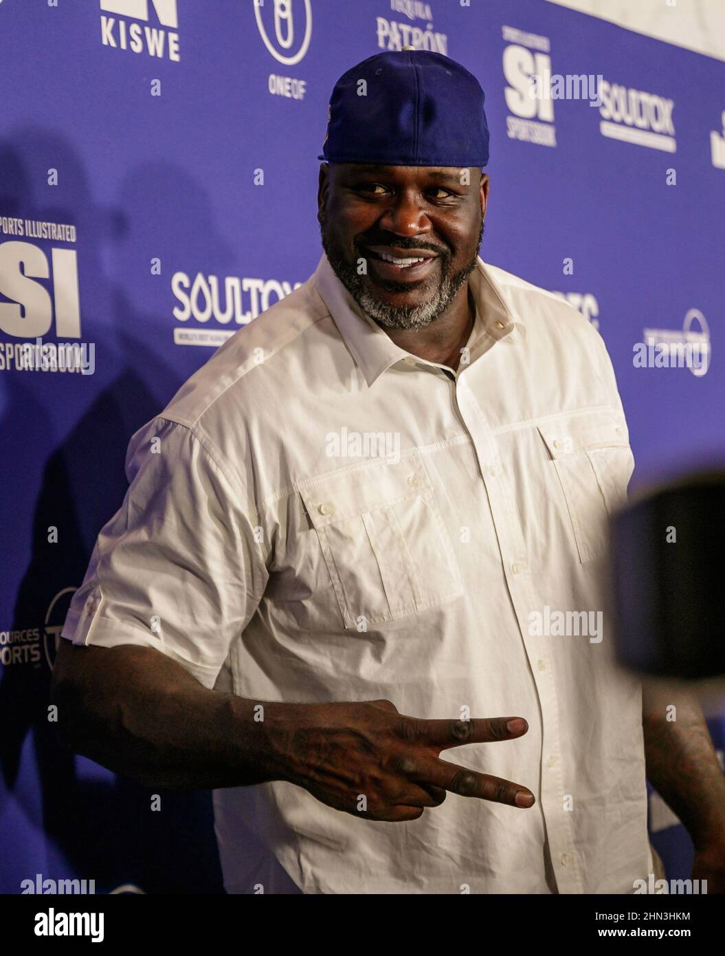 Shaquille O'Neal nimmt an der Sports Illustrated Super Bowl Party im Century City Park am 12. Februar 2022 in Los Angeles, Kalifornien, Teil. Foto: Shea Flynn/imageSPACE/MediaPunch Stockfoto