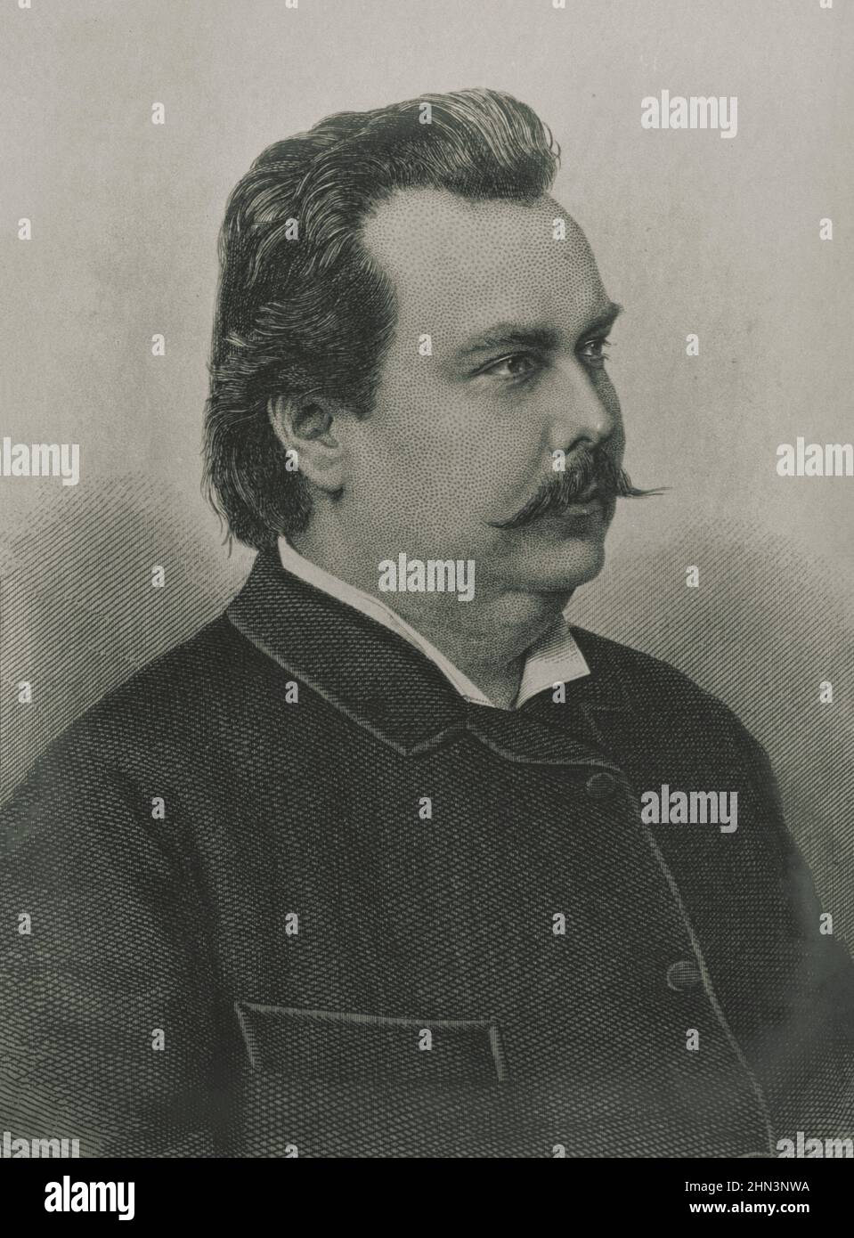 Porträt von Wilhelm Emil Fein. Wilhelm Emil Fein (1842 – 1898) war ein deutscher Erfinder. Er erfand die weltweit erste tragbare elektrische Bohrmaschine. Stockfoto