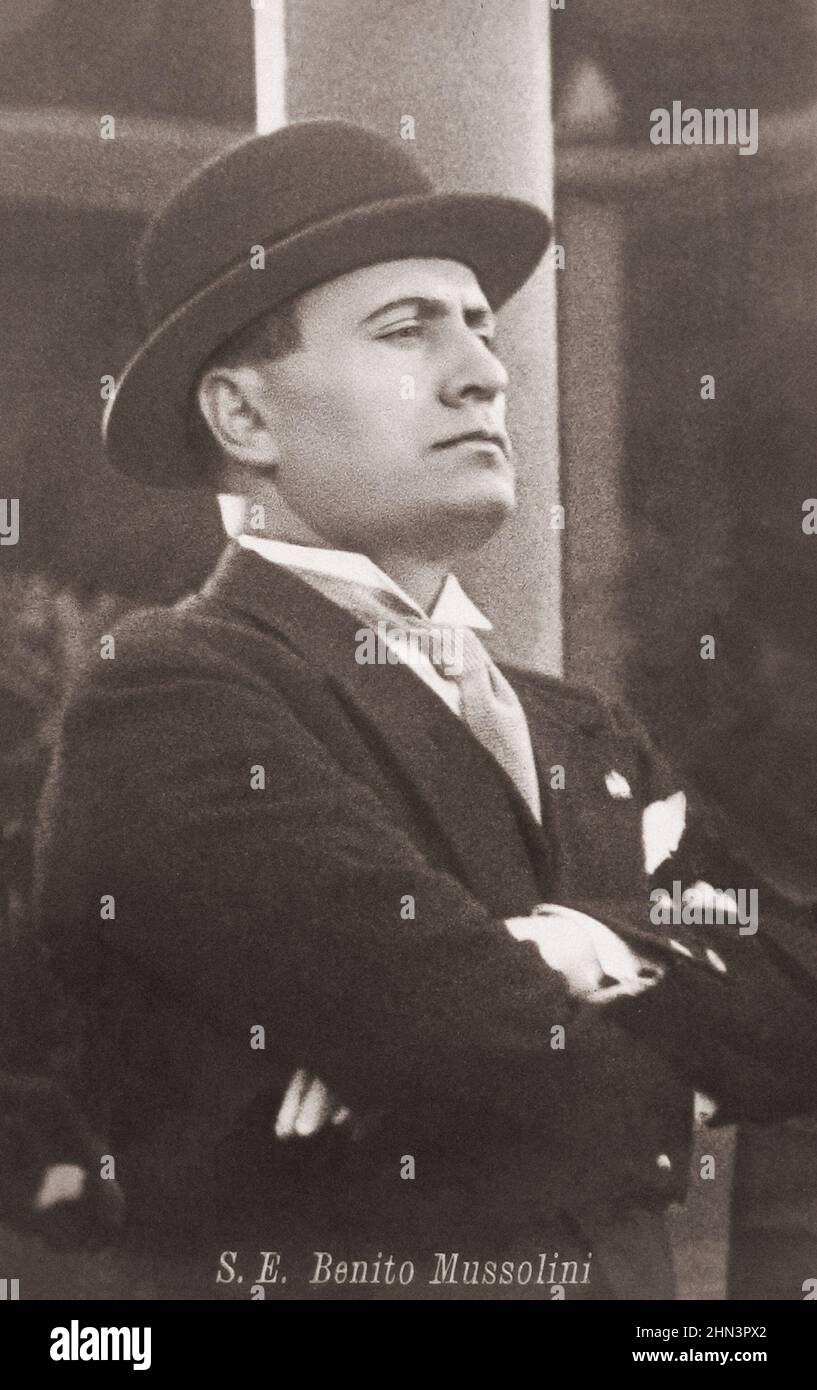 Vintage-Foto von Benito Mussolini. Juni 1930 Benito Amilcare Andrea Mussolini (1883–1945) war ein italienischer Politiker und Journalist, der gegründet und geleitet hat Stockfoto