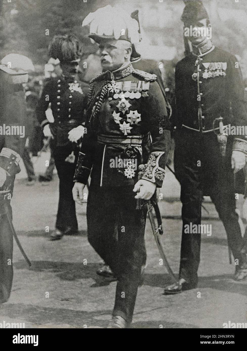 Porträt des englischen Generals John French, 1st Earl of Ypern. 1917 Feldmarschall John Denton Pinkstone Französisch, 1st Earl of Ypern (1852 – 1925), bekannt als Stockfoto