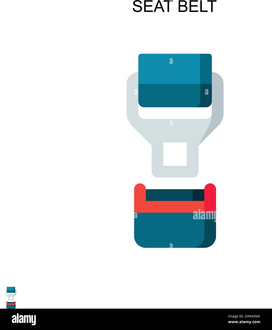 Einfaches Vektor-Symbol für den Sicherheitsgurt. Illustration Symbol Design-Vorlage für Web mobile UI-Element. Stock Vektor