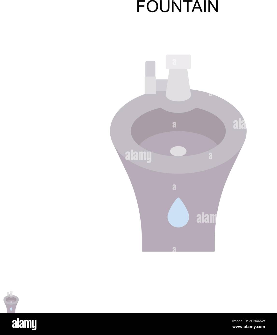 Einfaches Vektorsymbol für Brunnen. Illustration Symbol Design-Vorlage für Web mobile UI-Element. Stock Vektor