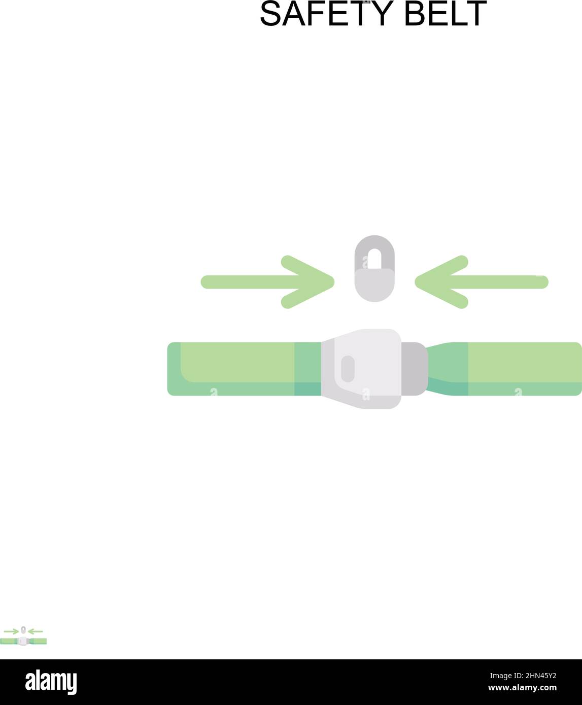Einfaches Vektorsymbol Sicherheitsgurt. Illustration Symbol Design-Vorlage für Web mobile UI-Element. Stock Vektor