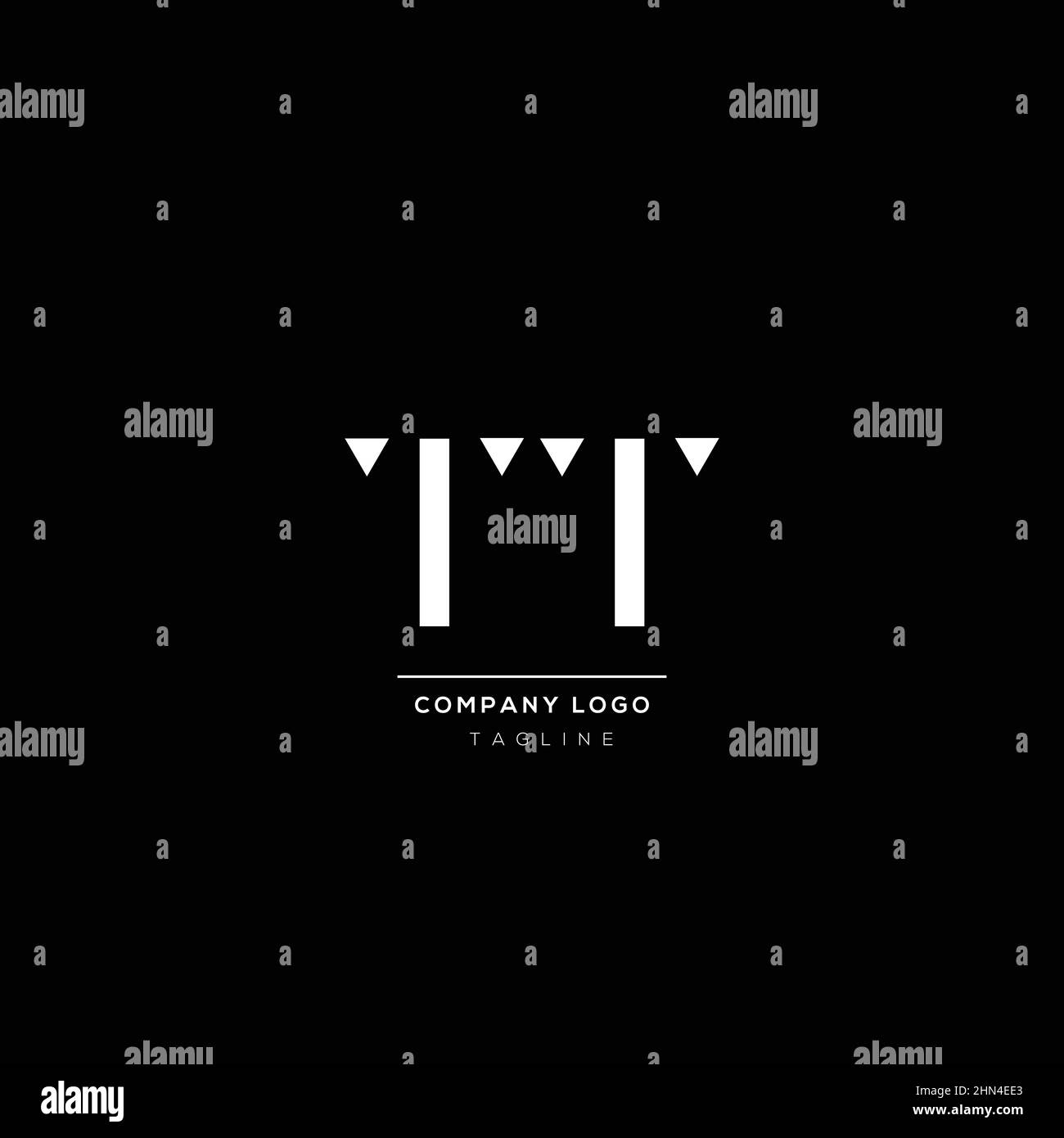 Luxus modernen TT Anfangsbuchstabe Business Logo Design Alphabet Symbol Vektor-Symbol. Stock Vektor