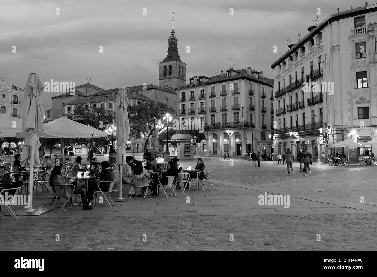 Hauptplatz von Segovia. Stockfoto