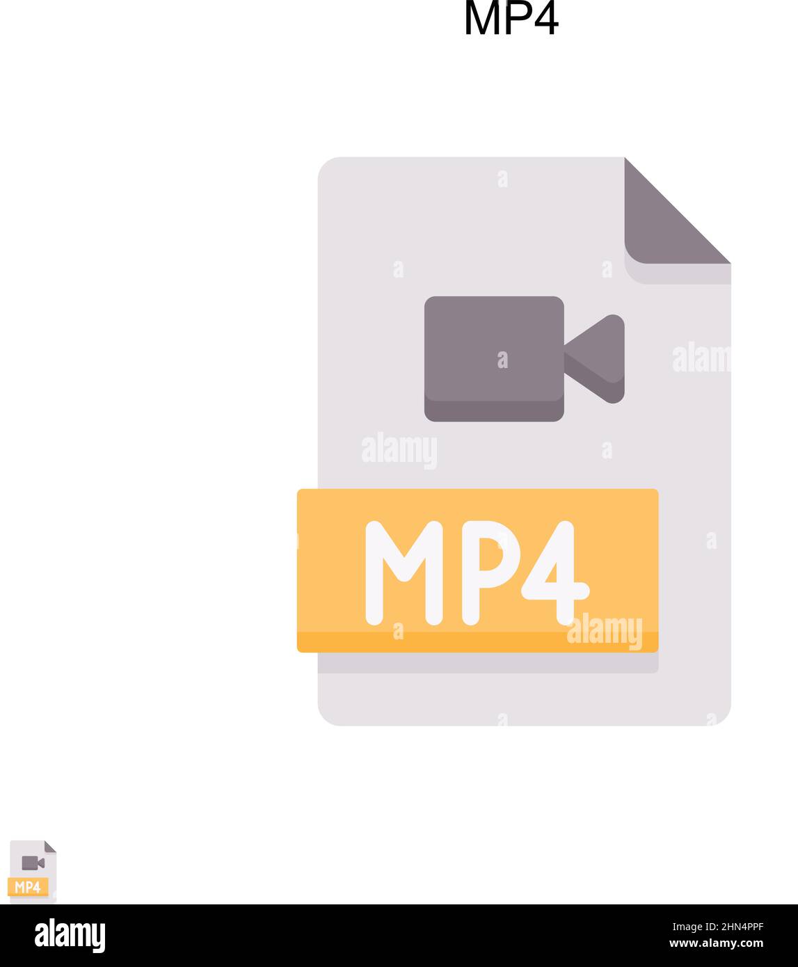 MP4 einfaches Vektorsymbol. Illustration Symbol Design-Vorlage für Web mobile UI-Element. Stock Vektor