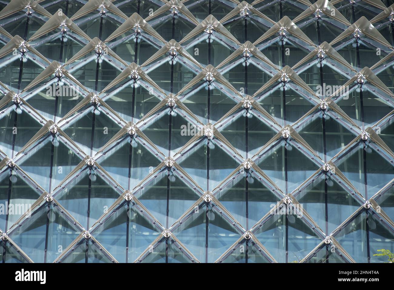 Glasfassade des Esplanade Theater Architektentwürfen. Stockfoto