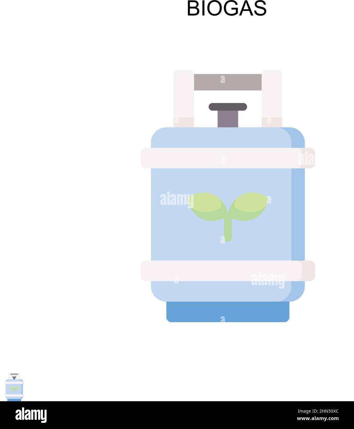 Einfaches Vektor-Symbol für Biogas. Illustration Symbol Design-Vorlage für Web mobile UI-Element. Stock Vektor