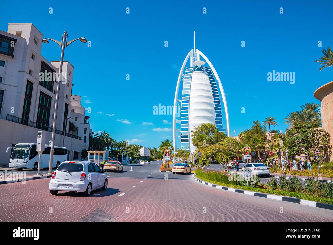 Wunderschönes Burj al Arab Luxushotel in Dubai Stockfoto