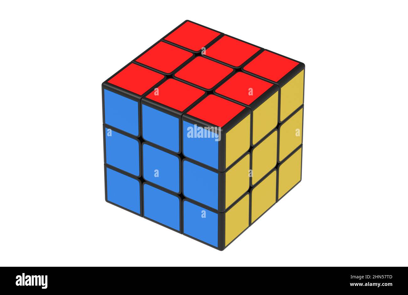 Puzzle Logik Farbe 3D Abbildung Stockfoto