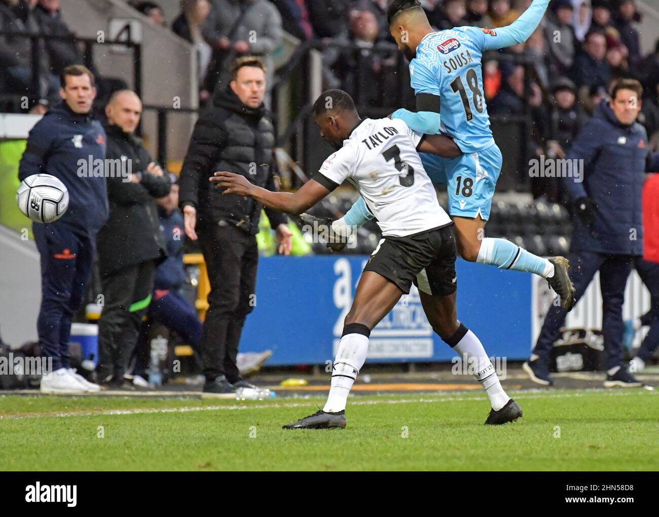 Wrexham / Borehamwood Fußballmannschaften Stockfoto