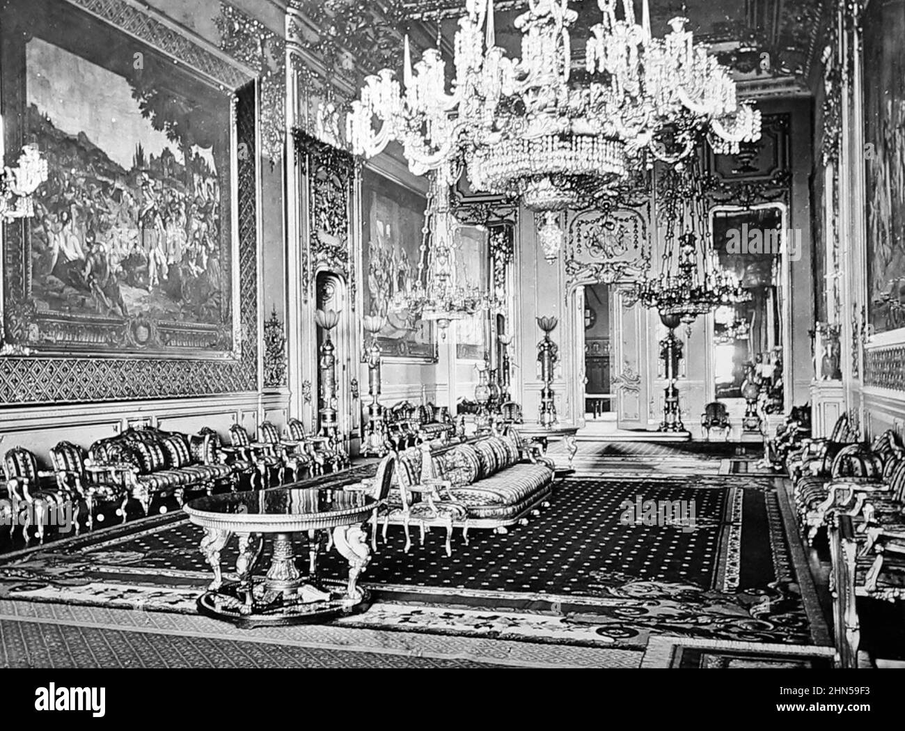 Grand Reception Room, Windsor Castle, viktorianische Zeit Stockfoto