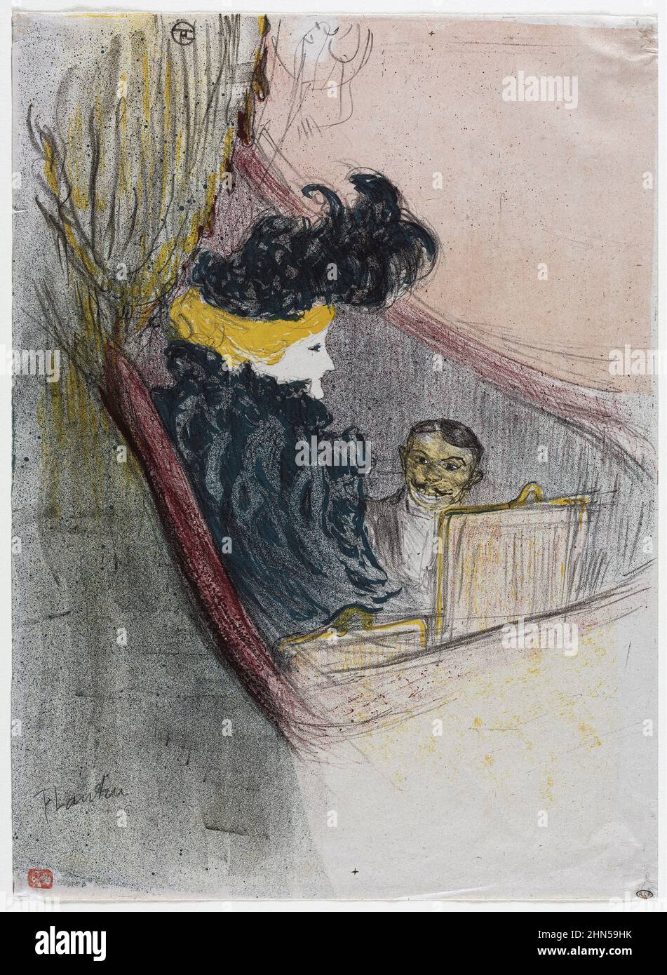 Eine fürstliche Idylle, Clara ward (1897). Antike Vintage-Kunst von Henri Toulouse-Lautrec. Stockfoto