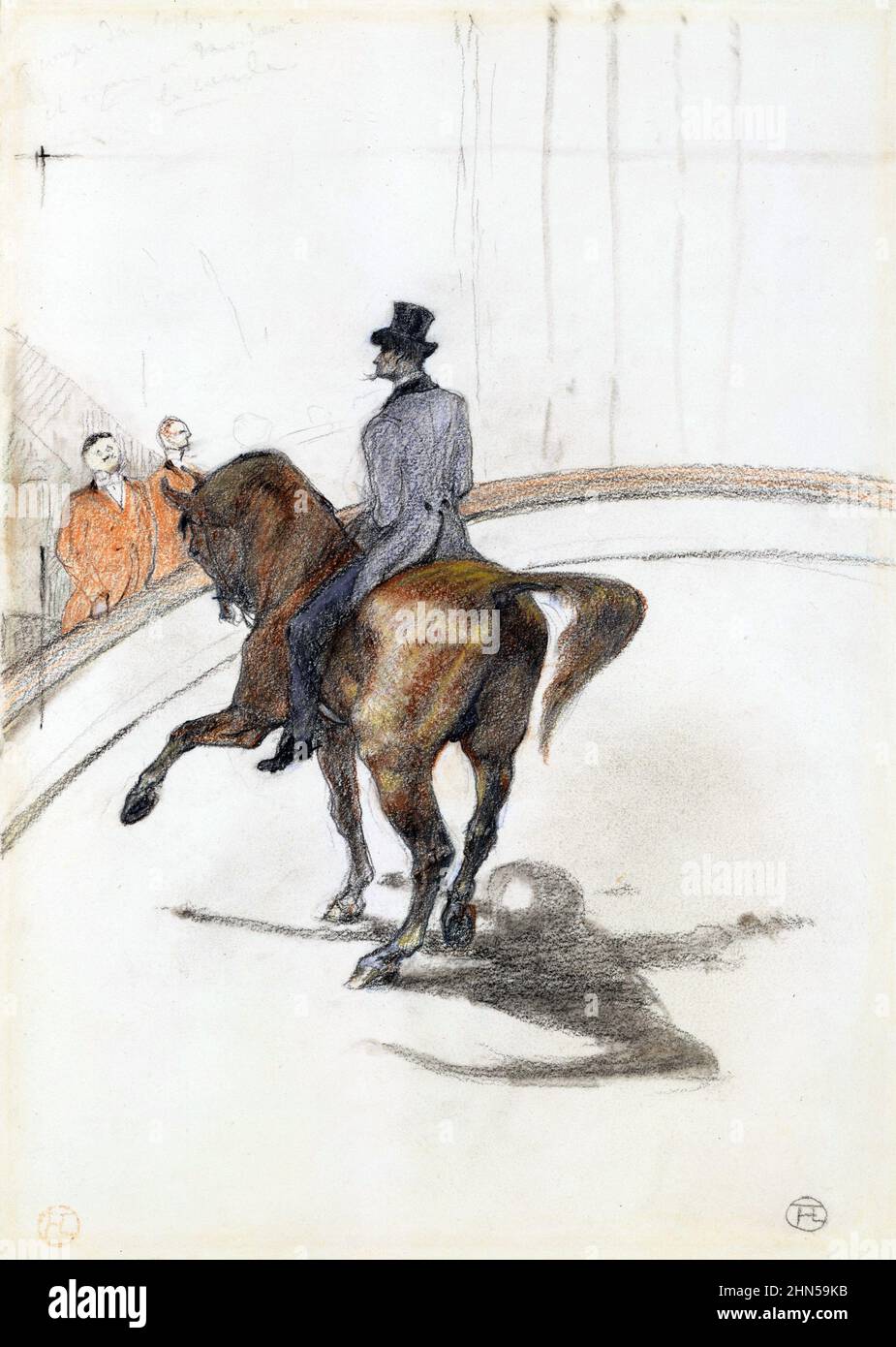 Am Circus; der Spanische Spaziergang (Au Cirque; Le Pas espagnol) (1899). Antike Vintage-Kunst von Henri Toulouse-Lautrec. Stockfoto