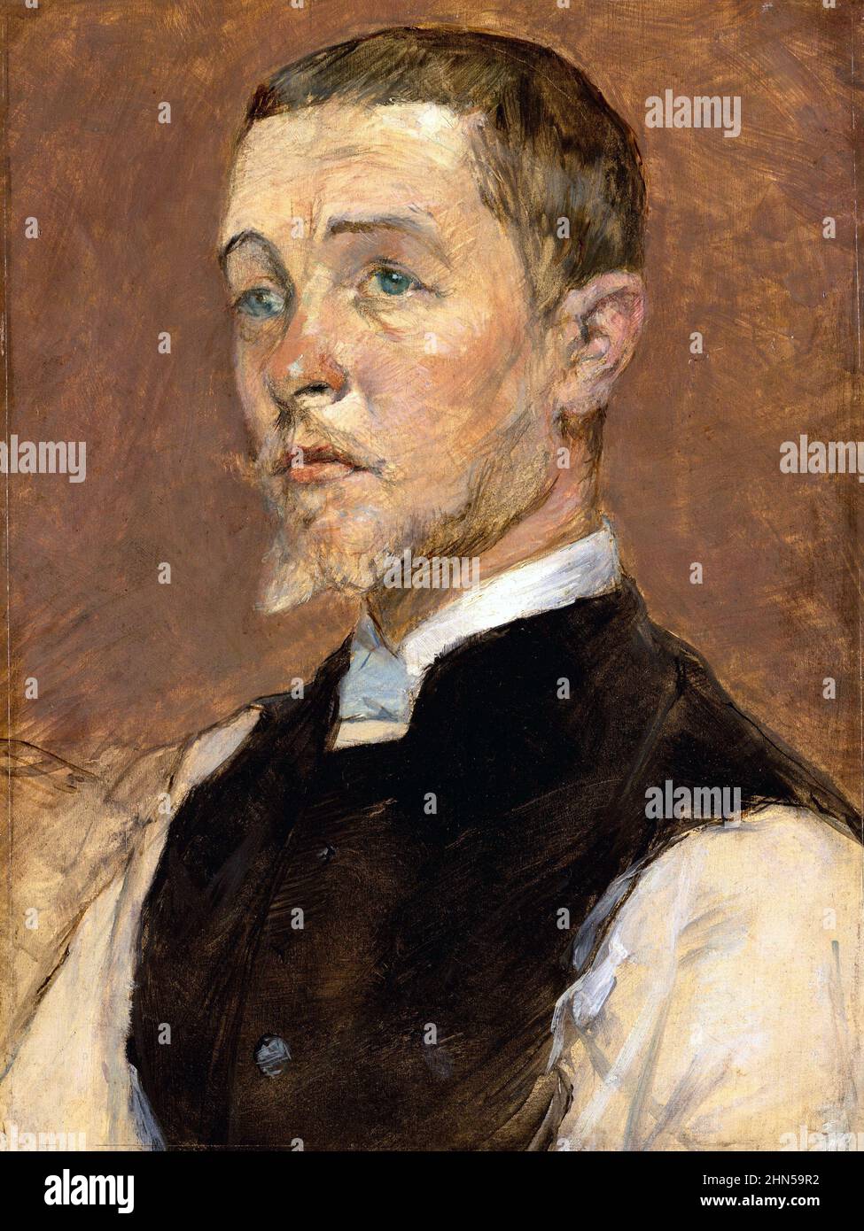 Portrait of Albert (Rene) Grenier (1858-1925) (1887). Antike Vintage-Kunst von Henri Toulouse-Lautrec. Stockfoto