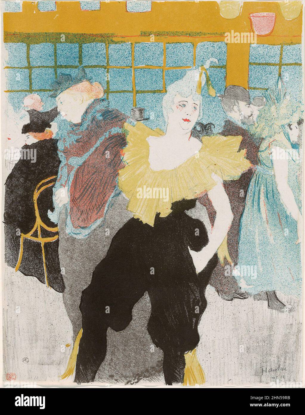 Elles; The Clownesse (1897) Antike Vintage-Kunst von Henri Toulouse-Lautrec. Stockfoto