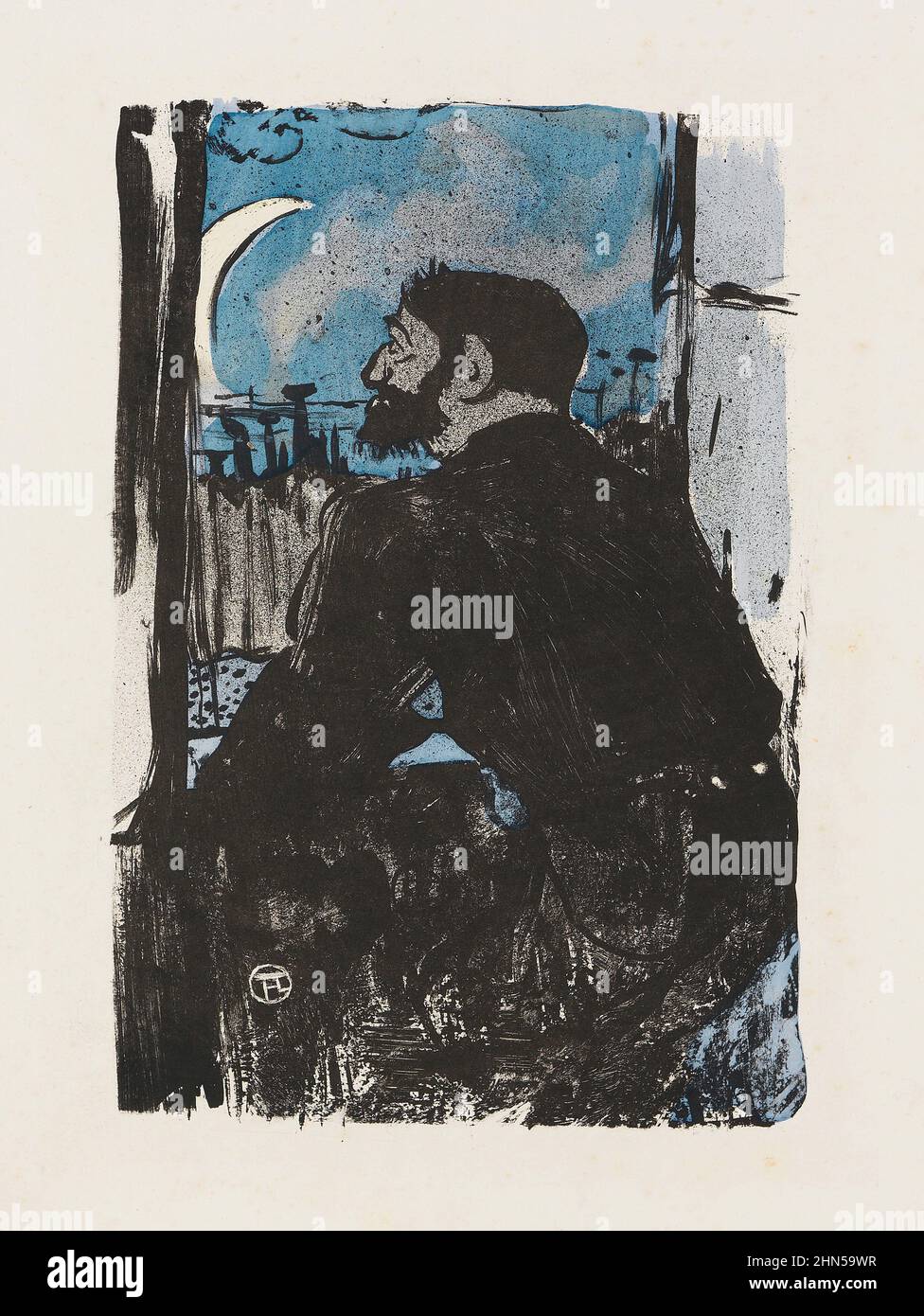Nuit Blanche (1893). Antike Vintage-Kunst von Henri Toulouse-Lautrec. Stockfoto