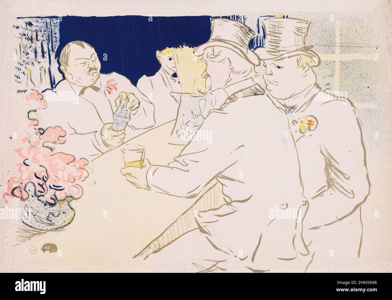 The Irish And American Bar, Rue Royale (1896). Antike Vintage-Kunst von Henri Toulouse-Lautrec. Stockfoto