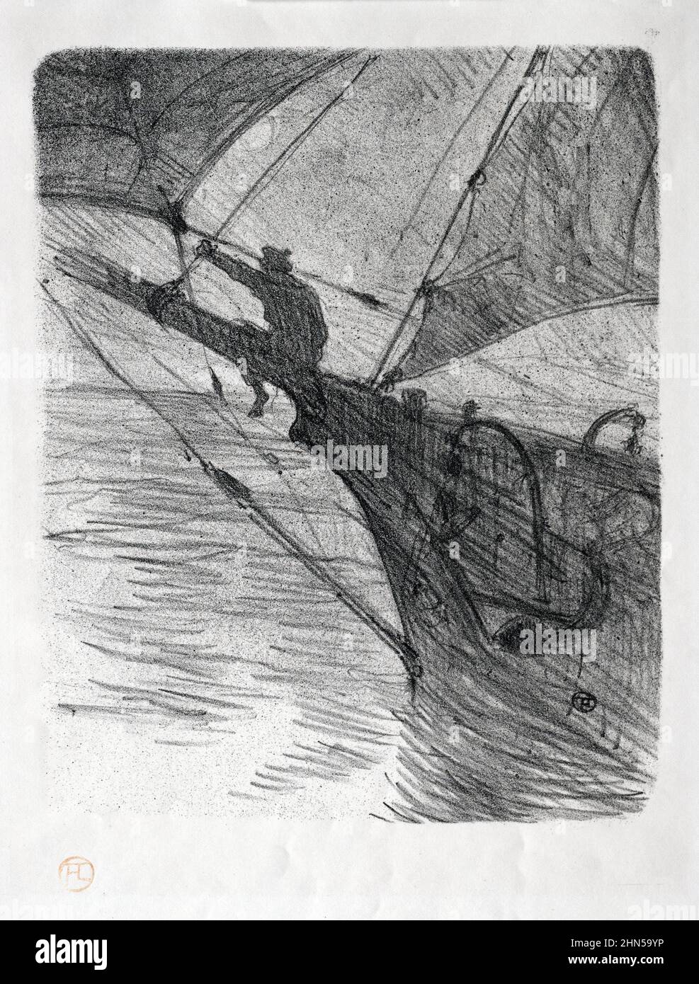Oceano NOx (1895) Antike, Vintage-Zeichnung von Henri Toulouse-Lautrec. Stockfoto