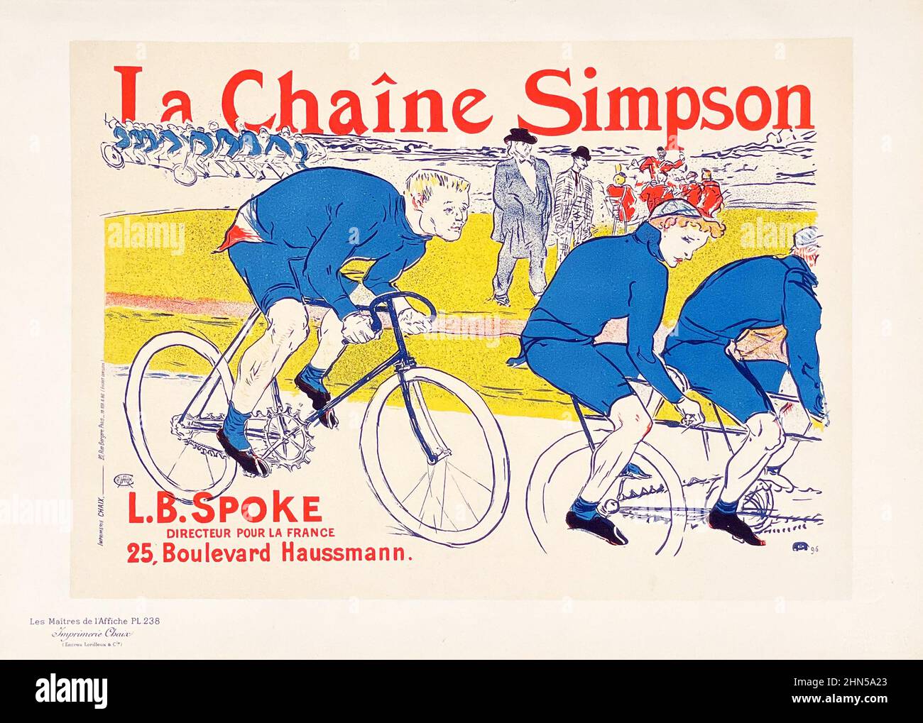Les Maîtres de l'Affiche - La Chaine Simpson - Antike Vintage-Kunst von Henri Toulouse-Lautrec. 1896. Stockfoto