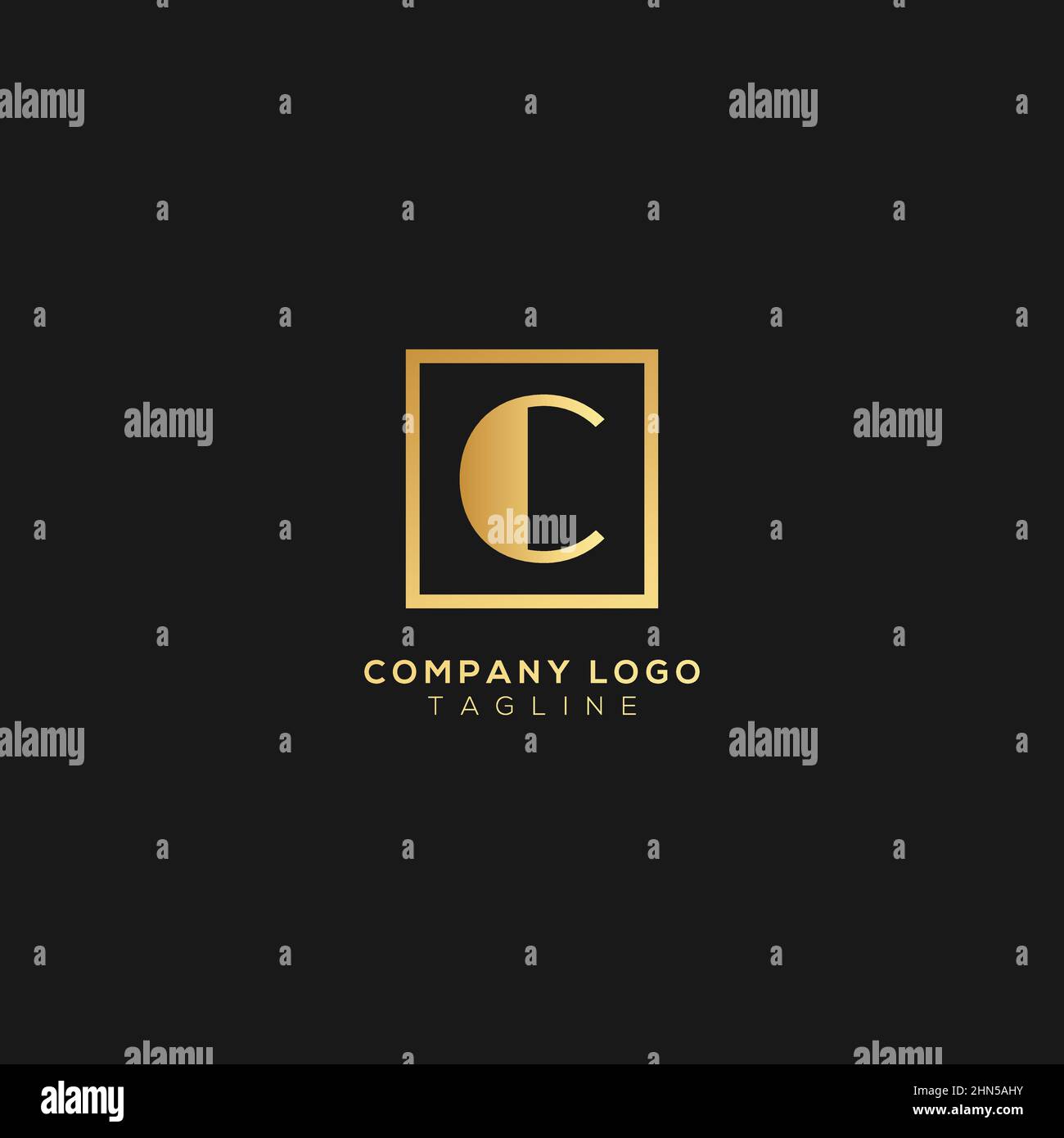 Abstraktes Premium linear Letter C Logo Icon Design moderne minimalistische Stil Illustration. Stock Vektor