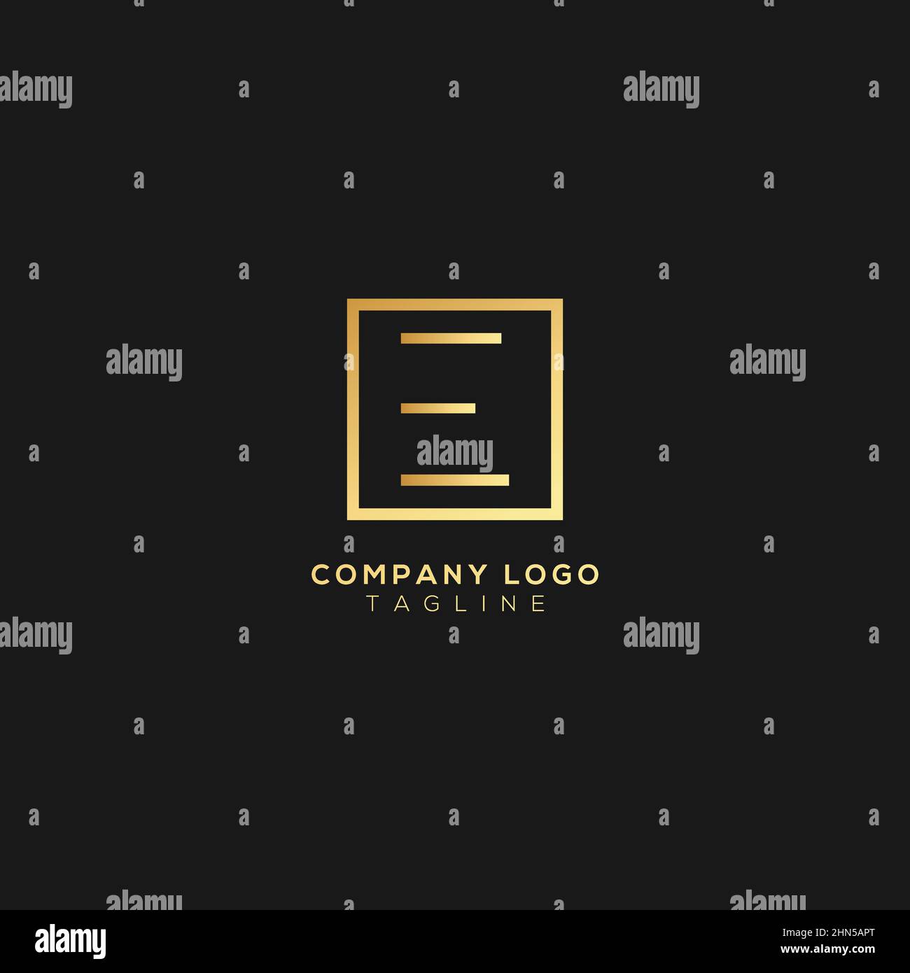 Abstraktes Premium lineares E Logo Icon Design moderne minimalistische Stil Illustration. Stock Vektor