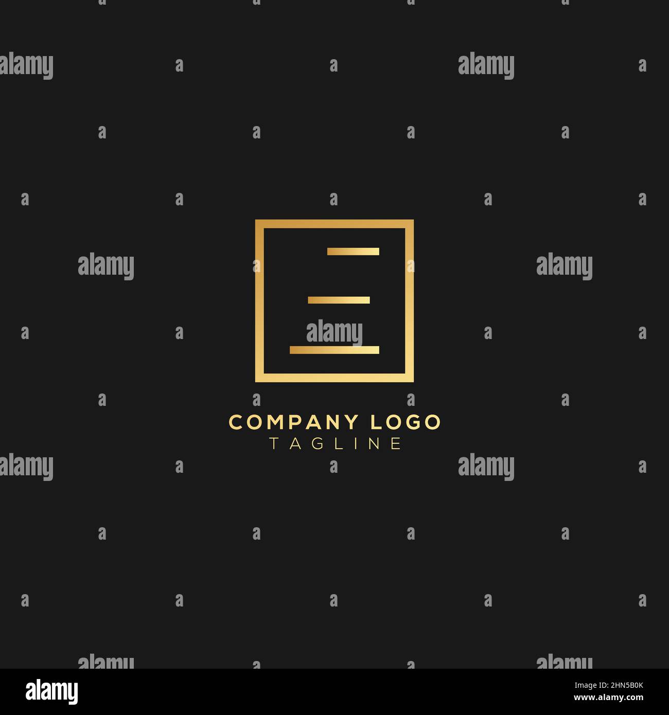 Abstraktes Premium lineares E Logo Icon Design moderne minimalistische Stil Illustration. Stock Vektor