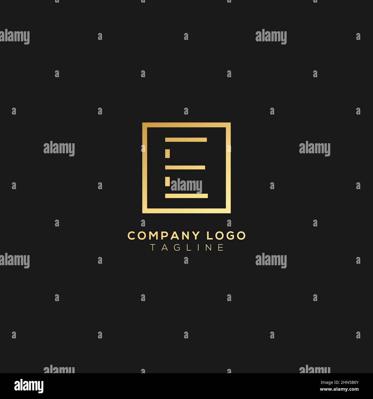Abstraktes Premium lineares E Logo Icon Design moderne minimalistische Stil Illustration. Stock Vektor
